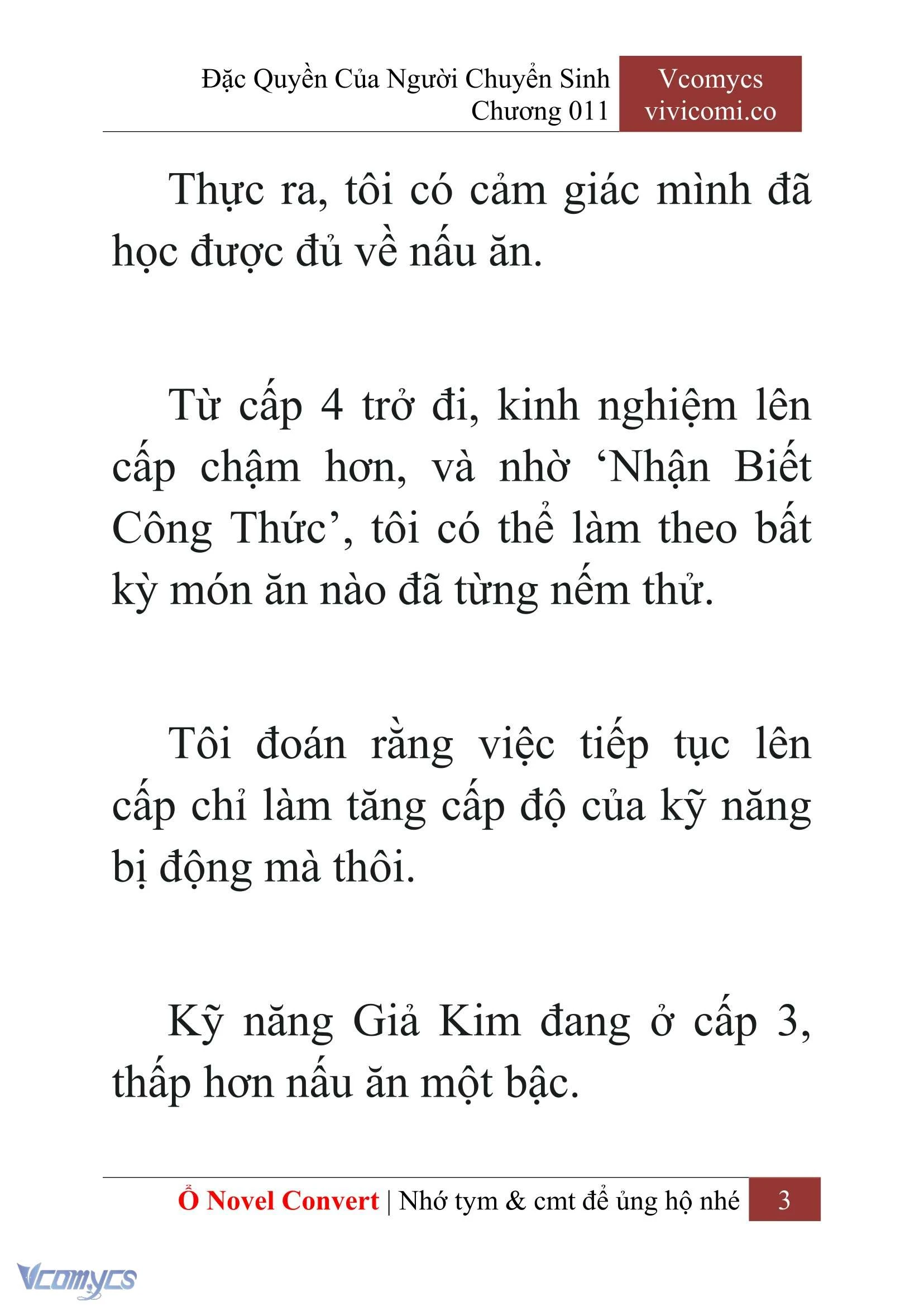 [Novel] Đặc Quyền Của Người Chuyển Sinh Chapter  11 - 5