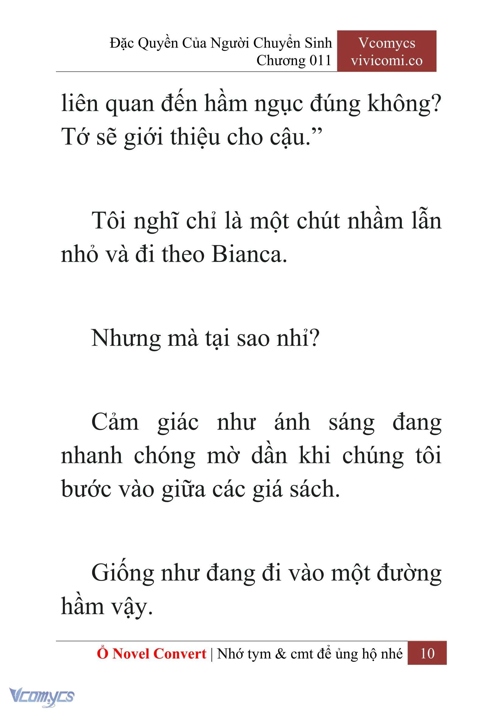 [Novel] Đặc Quyền Của Người Chuyển Sinh Chapter  11 - 12