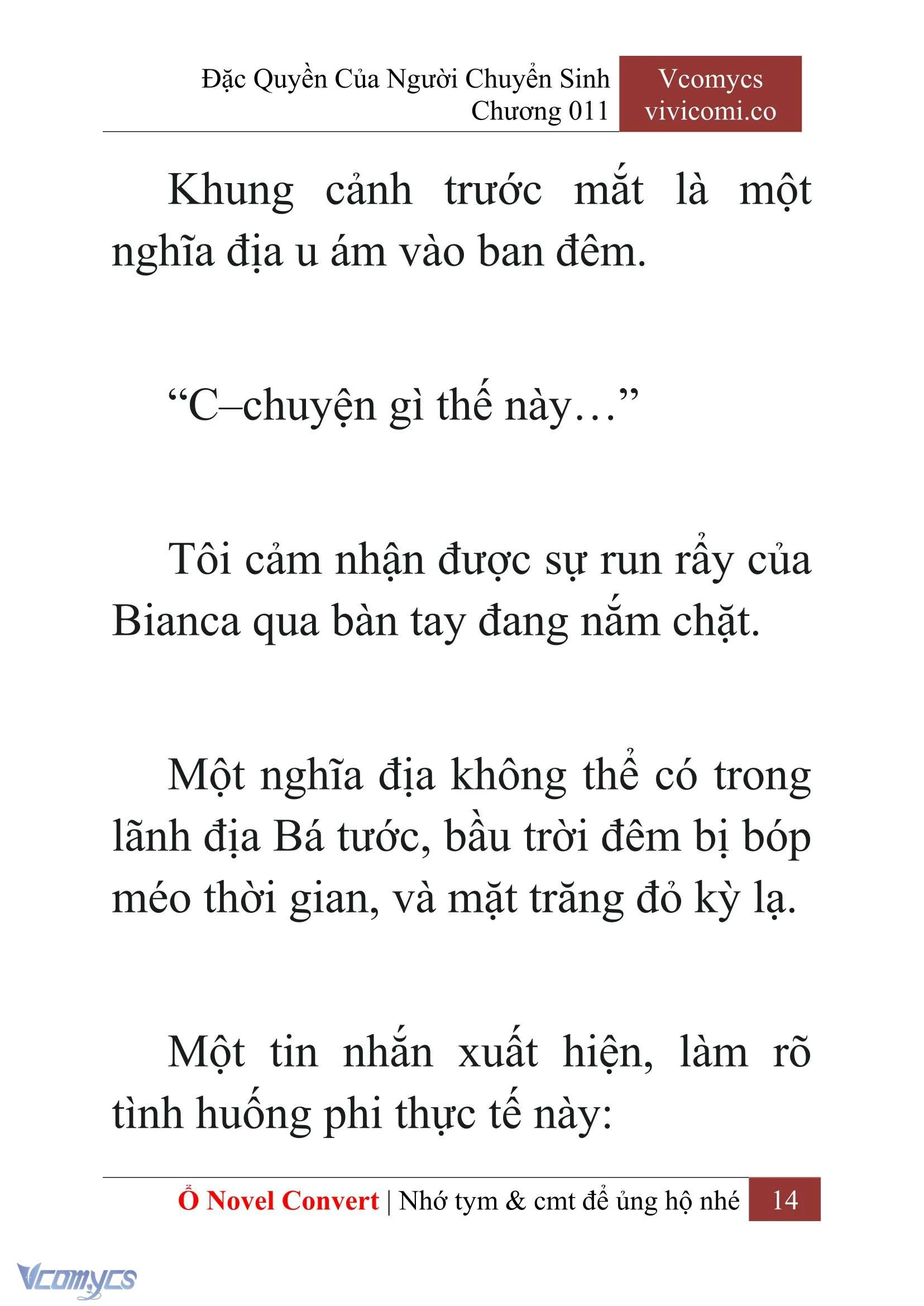 [Novel] Đặc Quyền Của Người Chuyển Sinh Chapter  11 - 16