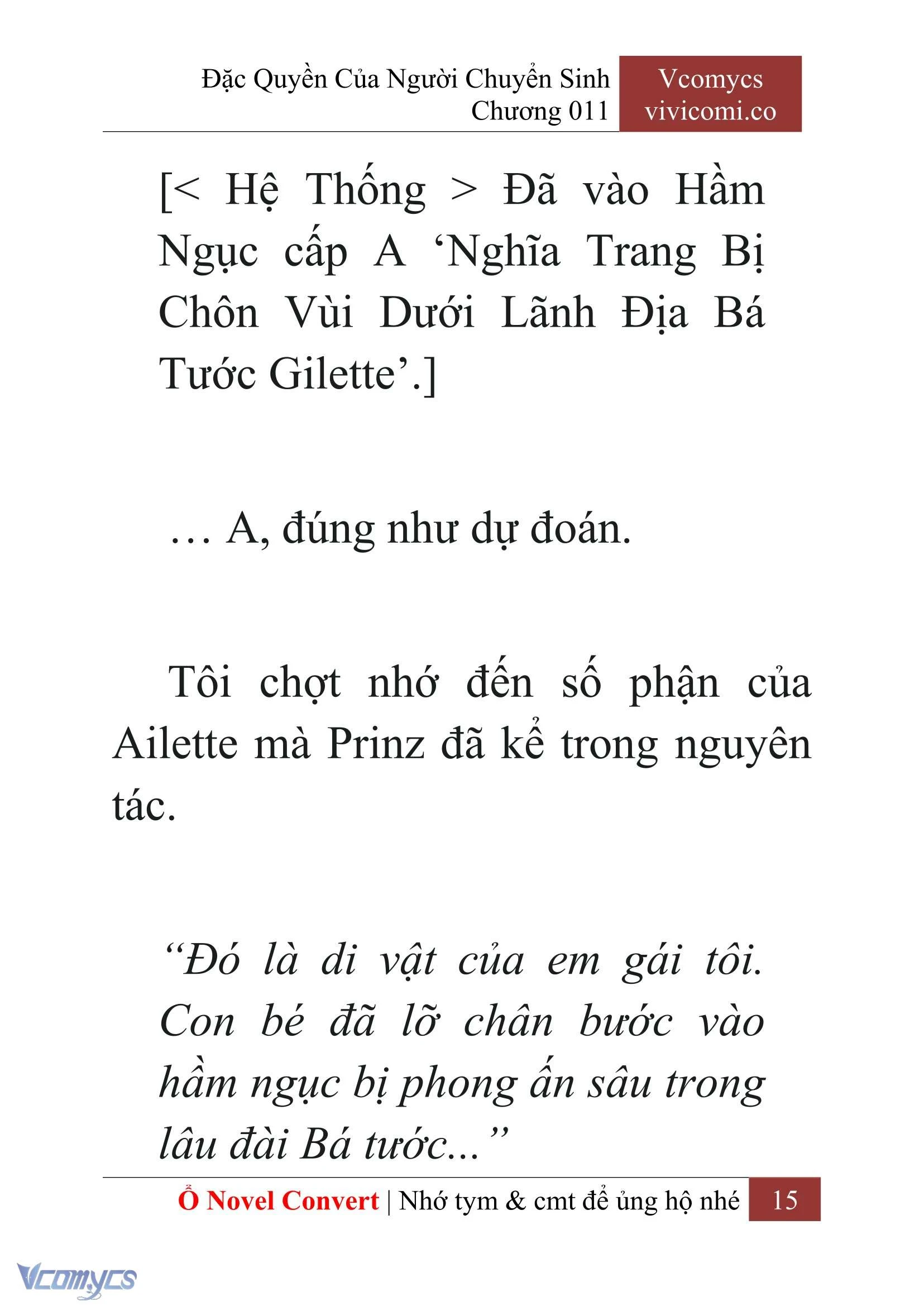 [Novel] Đặc Quyền Của Người Chuyển Sinh Chapter  11 - 17