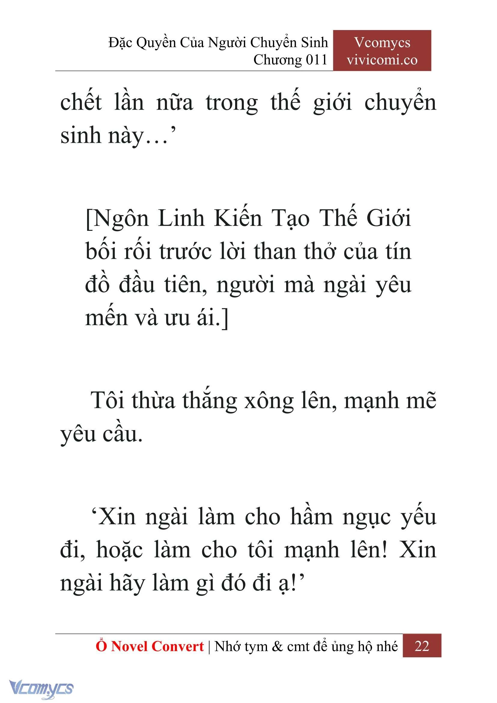 [Novel] Đặc Quyền Của Người Chuyển Sinh Chapter  11 - 24