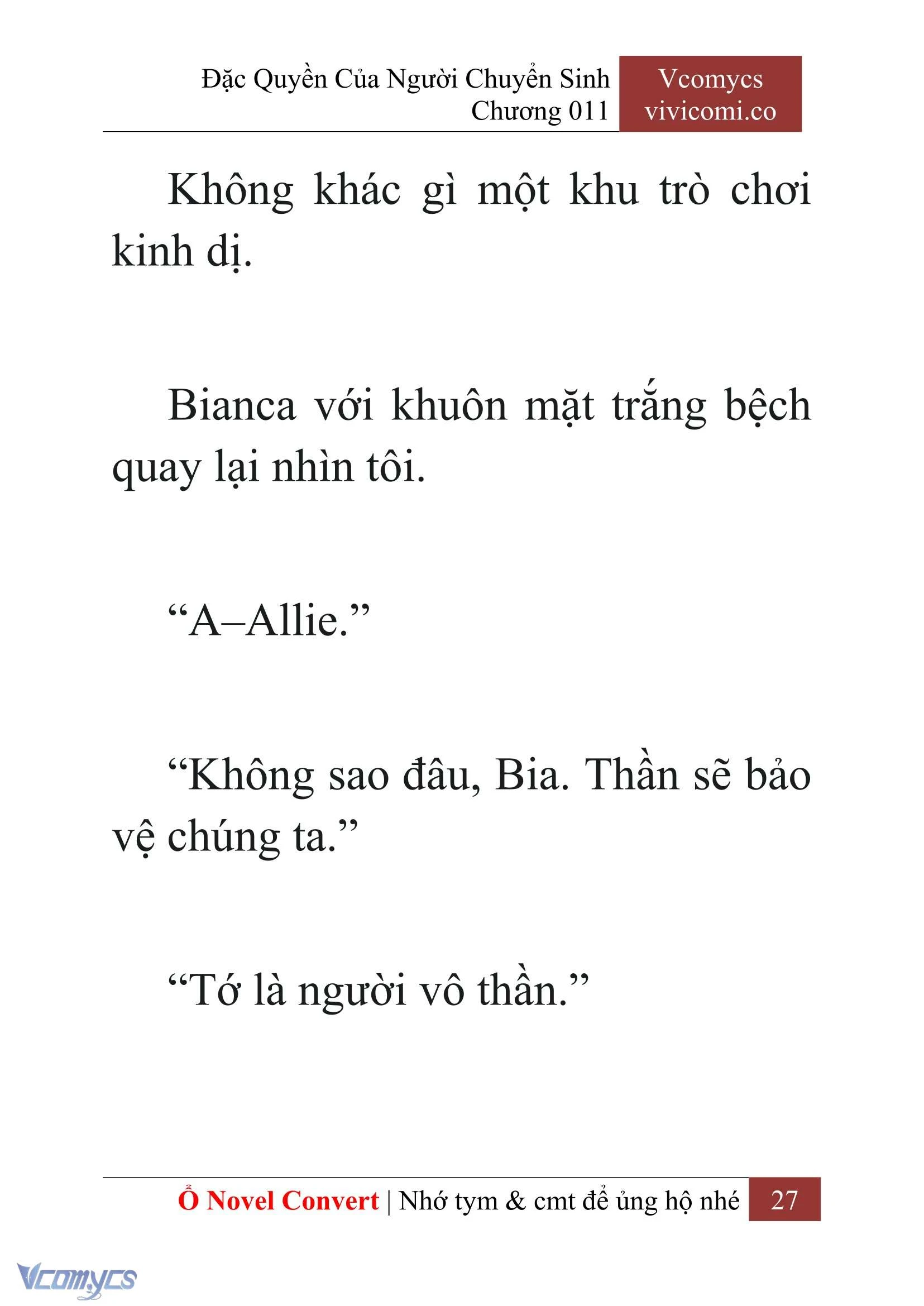 [Novel] Đặc Quyền Của Người Chuyển Sinh Chapter  11 - 29