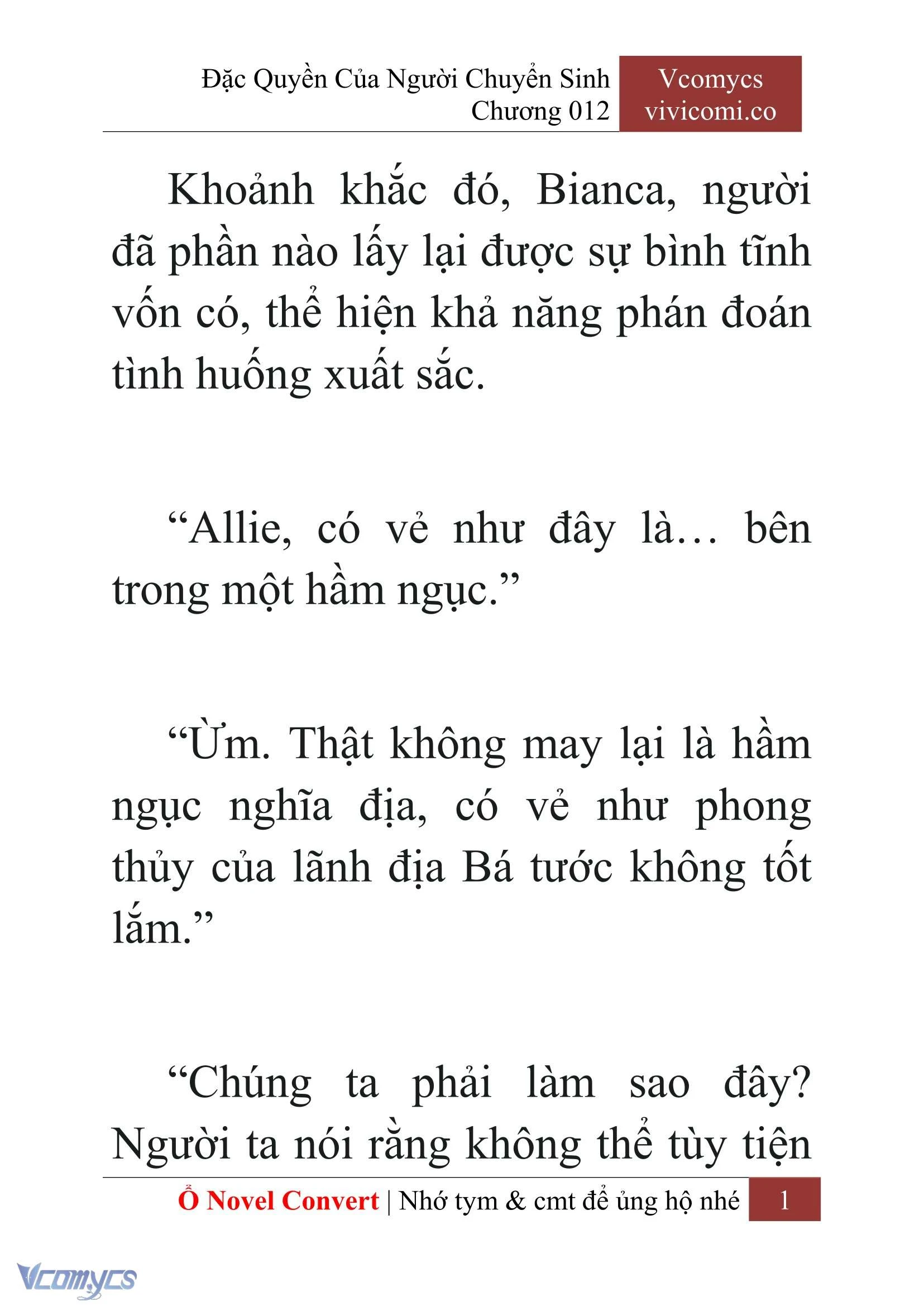 [Novel] Đặc Quyền Của Người Chuyển Sinh Chapter  12 - 3