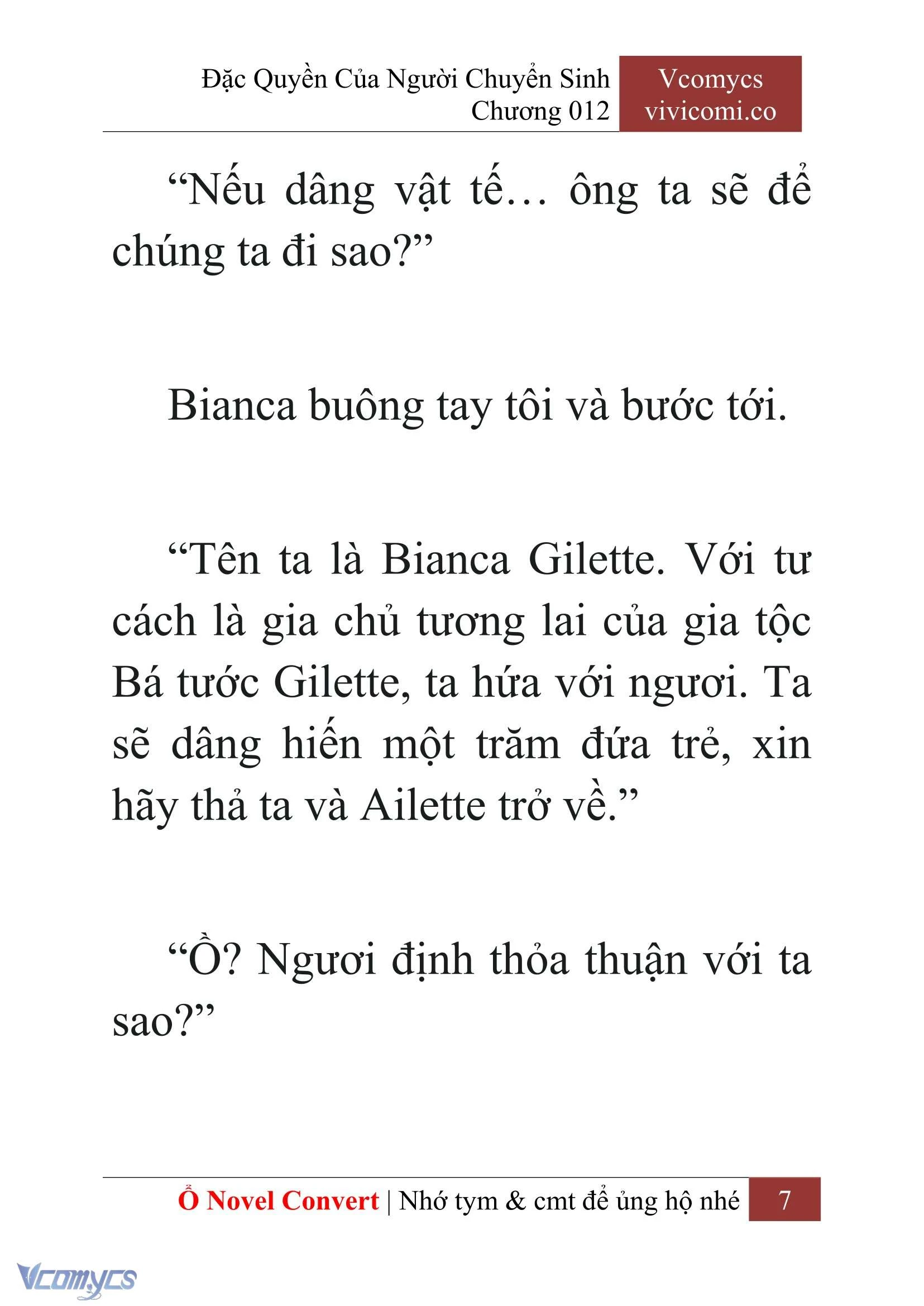 [Novel] Đặc Quyền Của Người Chuyển Sinh Chapter  12 - 9