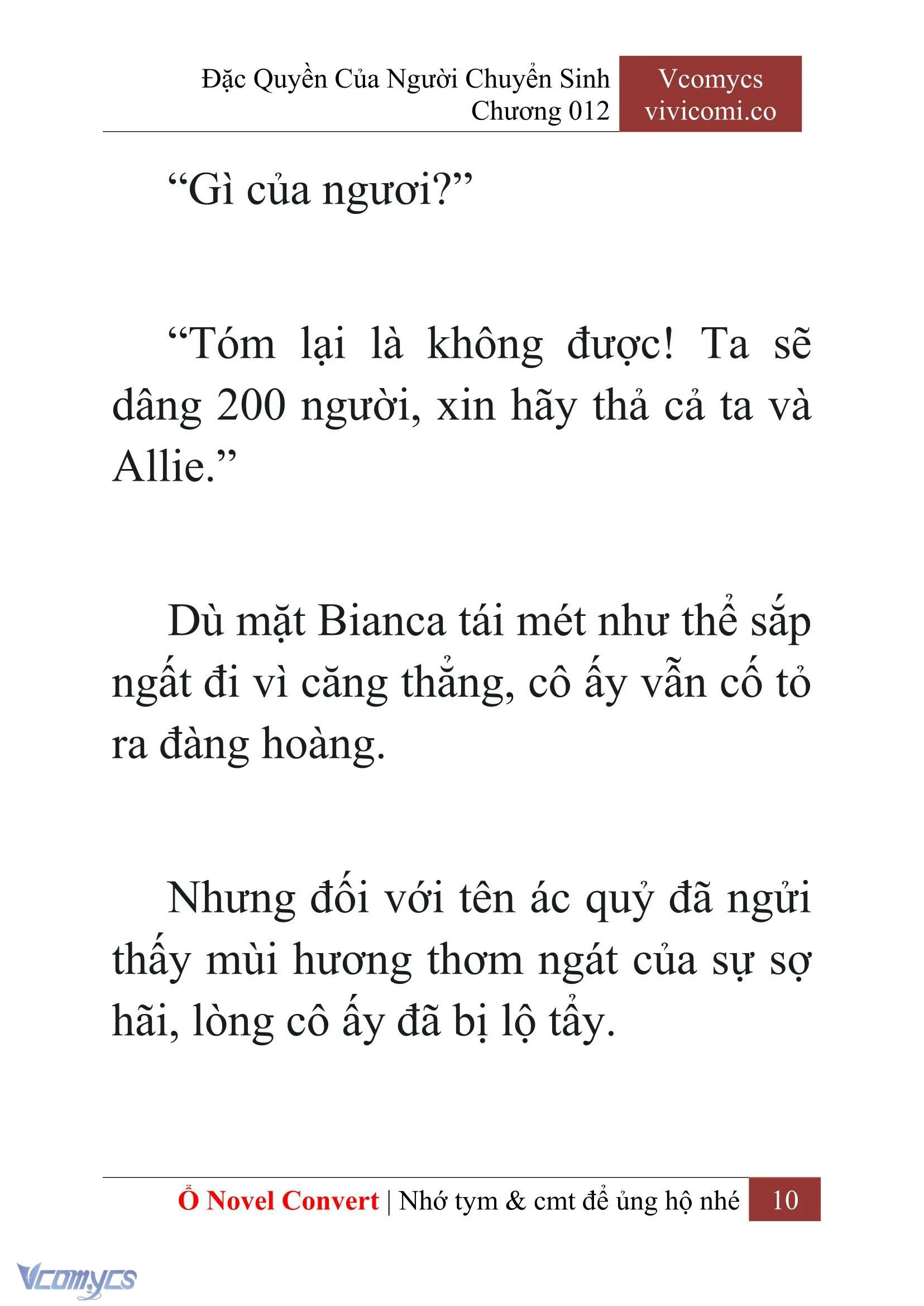 [Novel] Đặc Quyền Của Người Chuyển Sinh Chapter  12 - 12