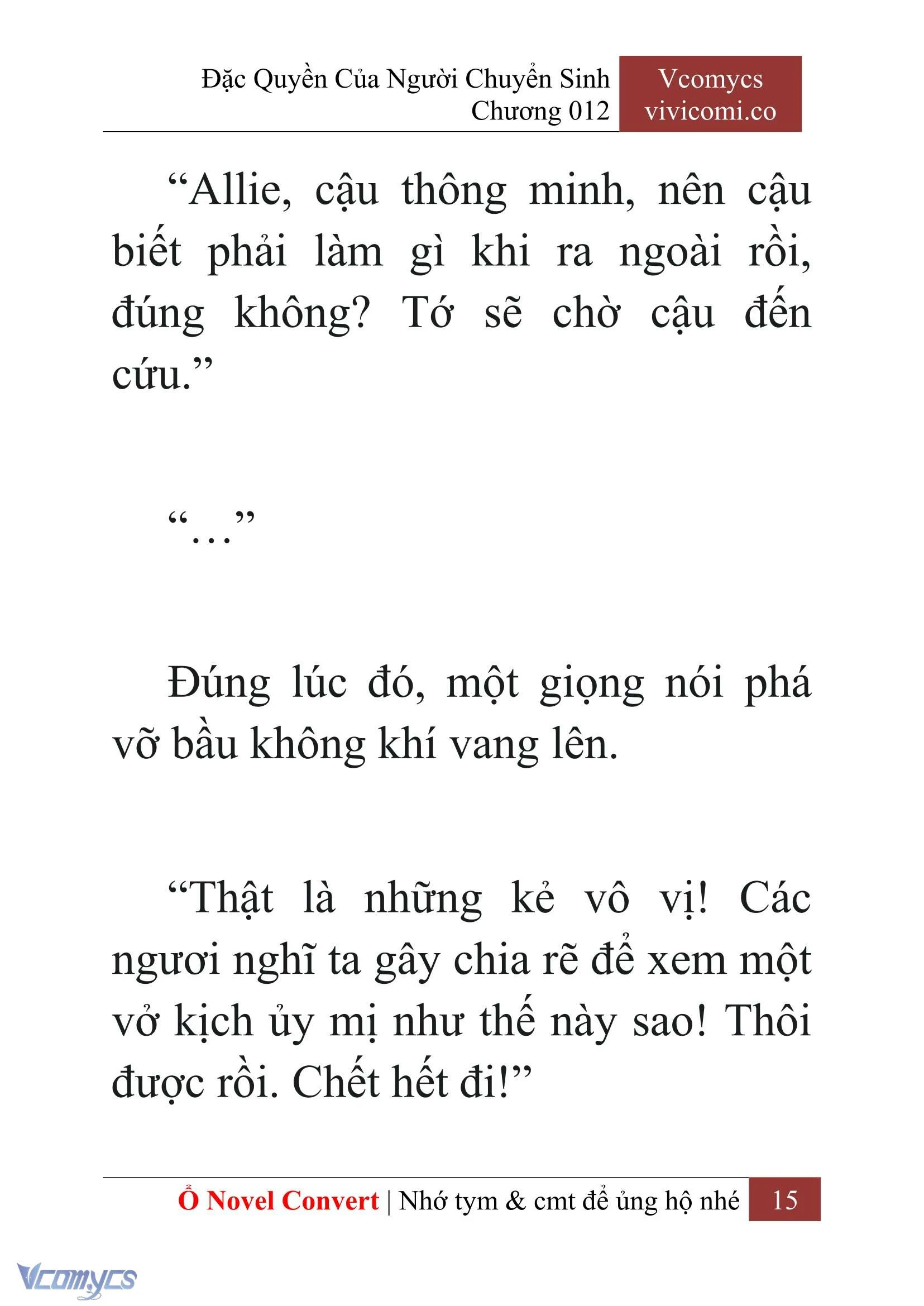 [Novel] Đặc Quyền Của Người Chuyển Sinh Chapter  12 - 17