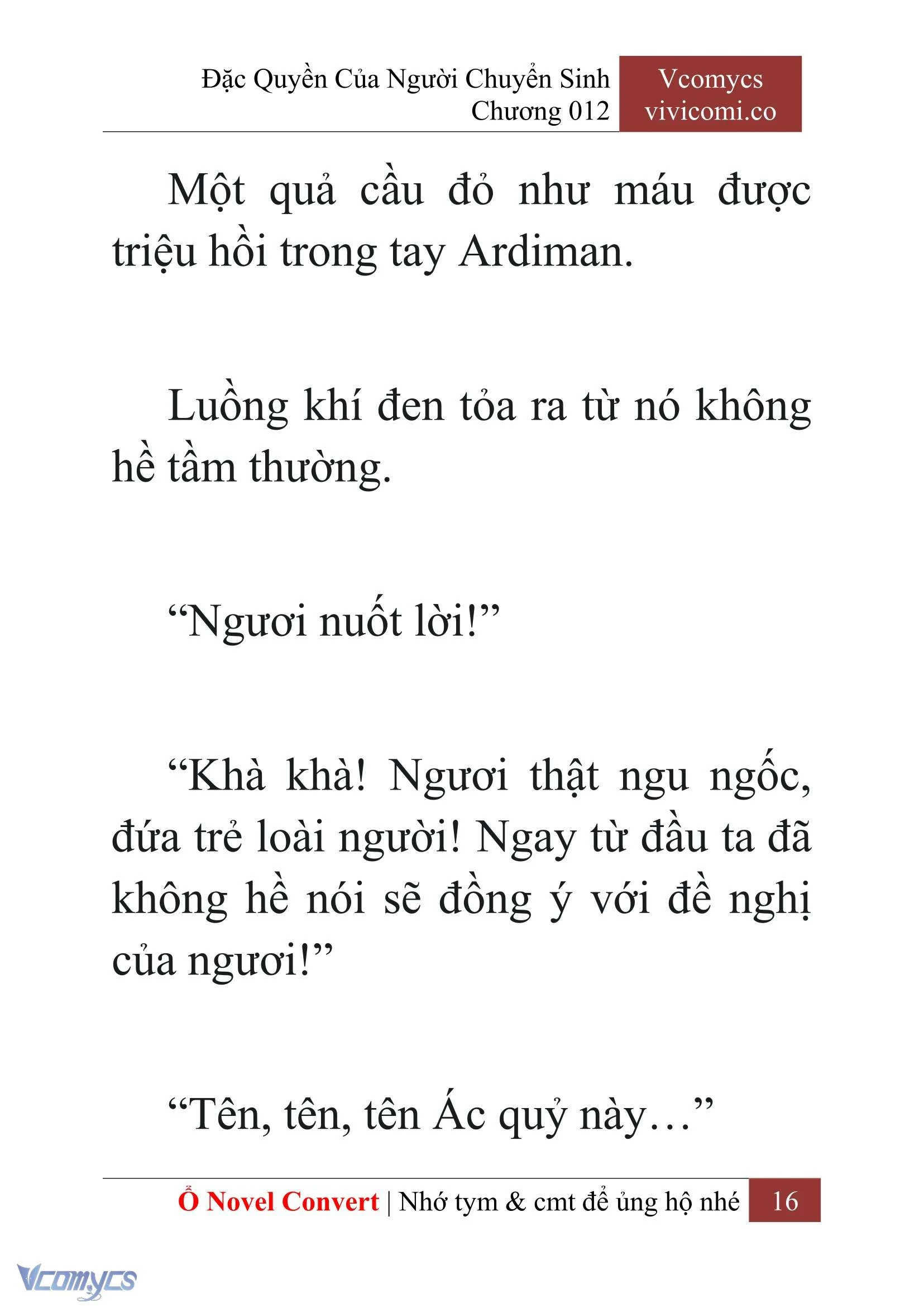 [Novel] Đặc Quyền Của Người Chuyển Sinh Chapter  12 - 18