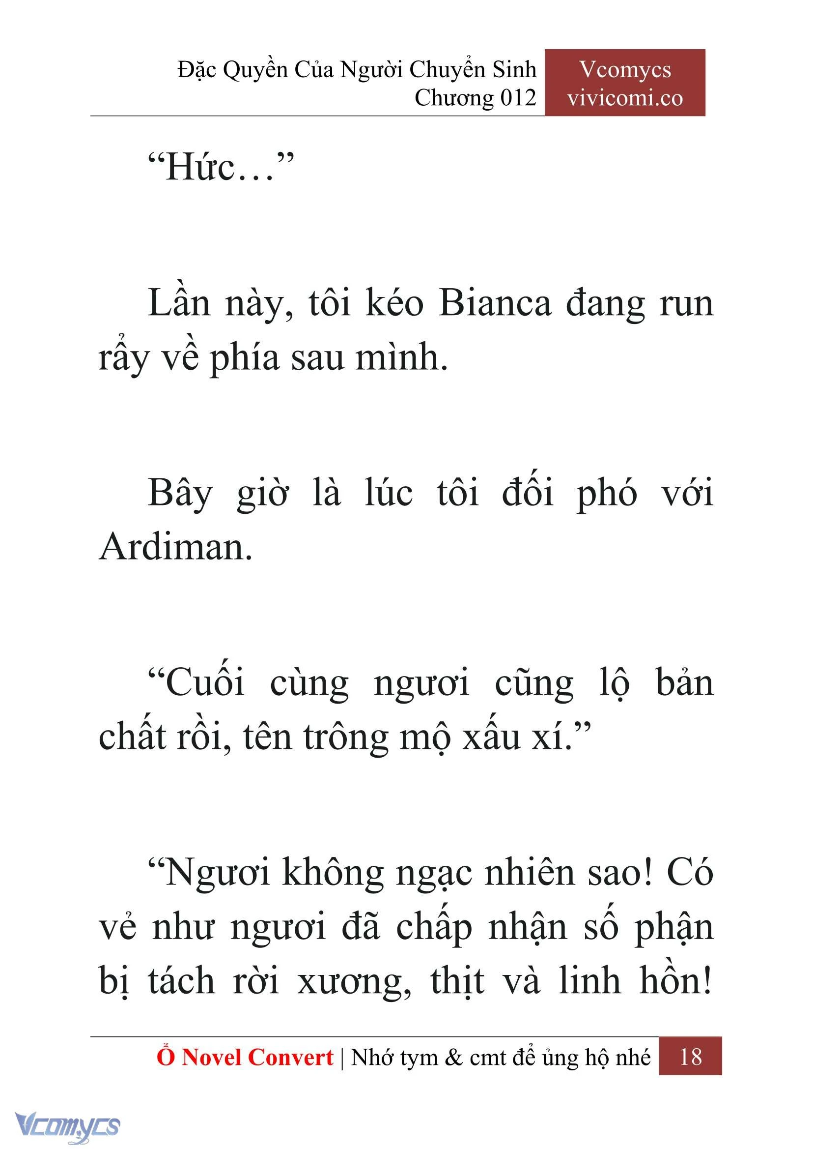 [Novel] Đặc Quyền Của Người Chuyển Sinh Chapter  12 - 20