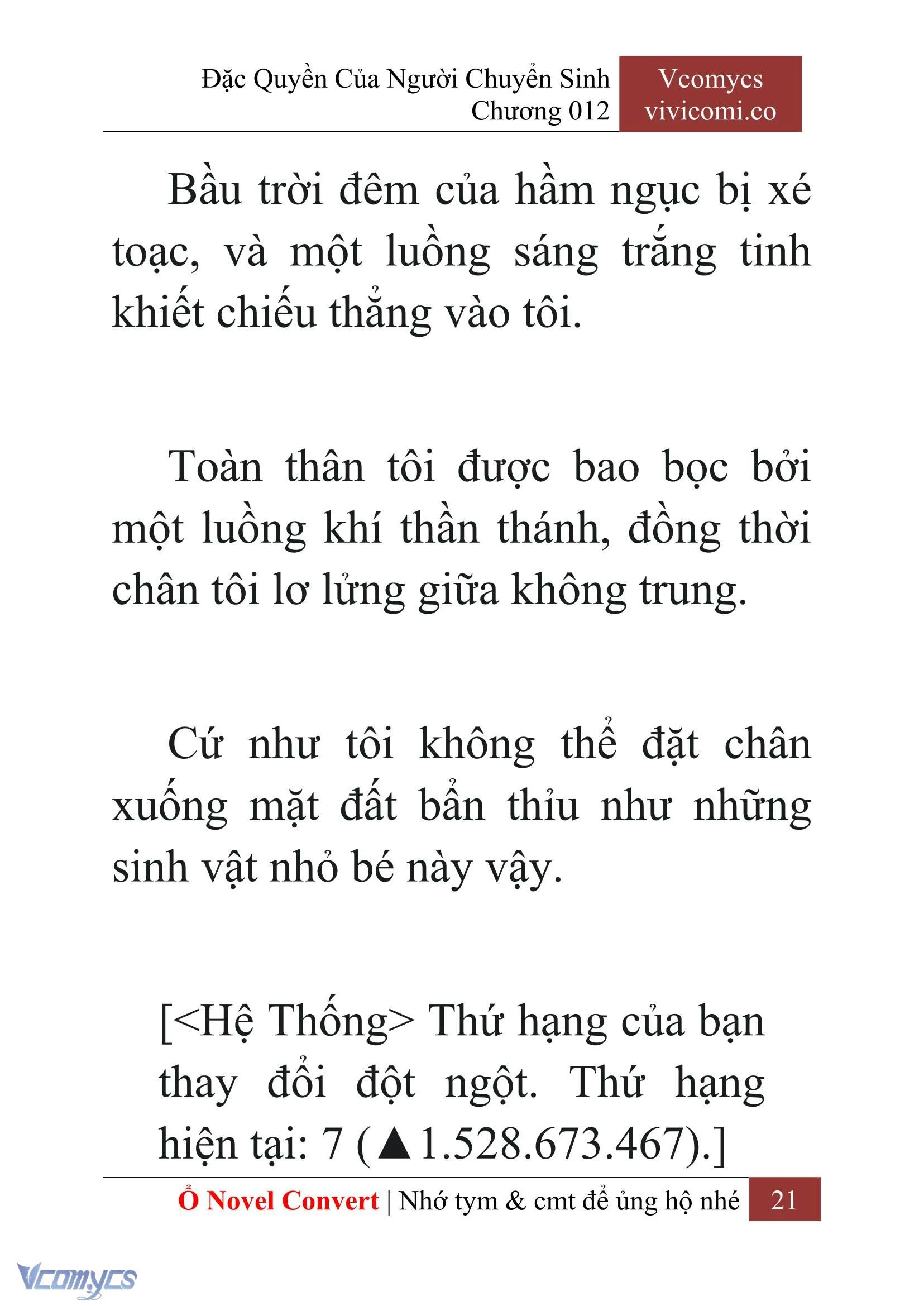 [Novel] Đặc Quyền Của Người Chuyển Sinh Chapter  12 - 23