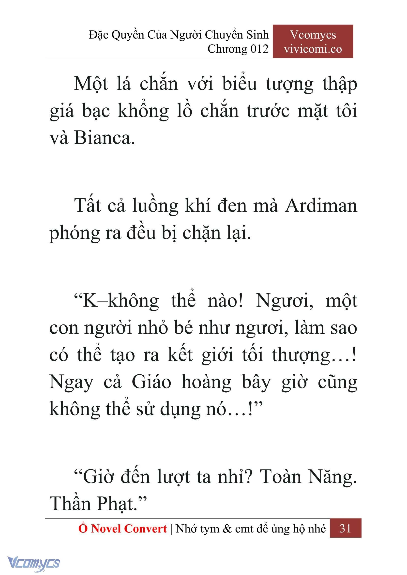[Novel] Đặc Quyền Của Người Chuyển Sinh Chapter  12 - 33