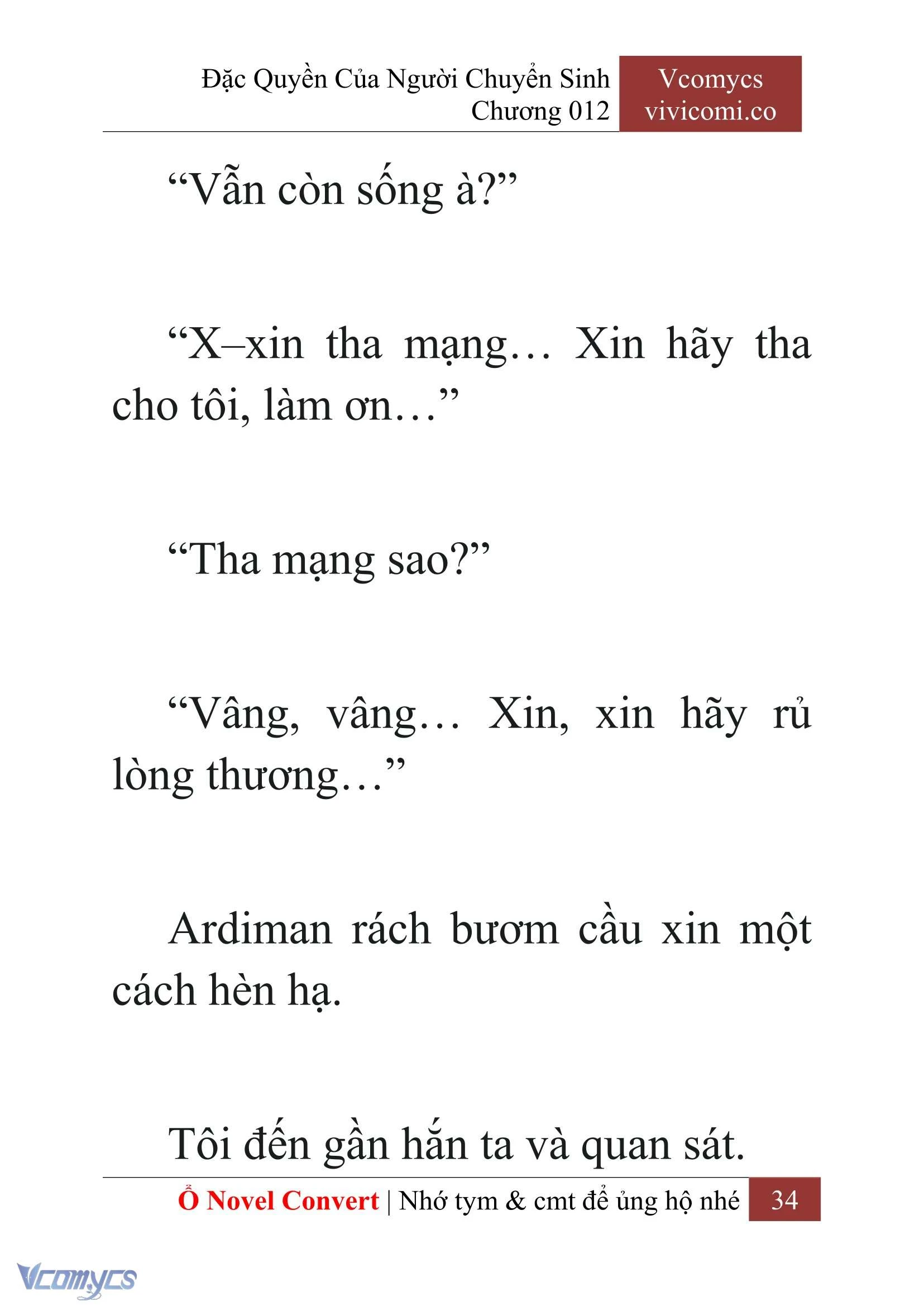 [Novel] Đặc Quyền Của Người Chuyển Sinh Chapter  12 - 36
