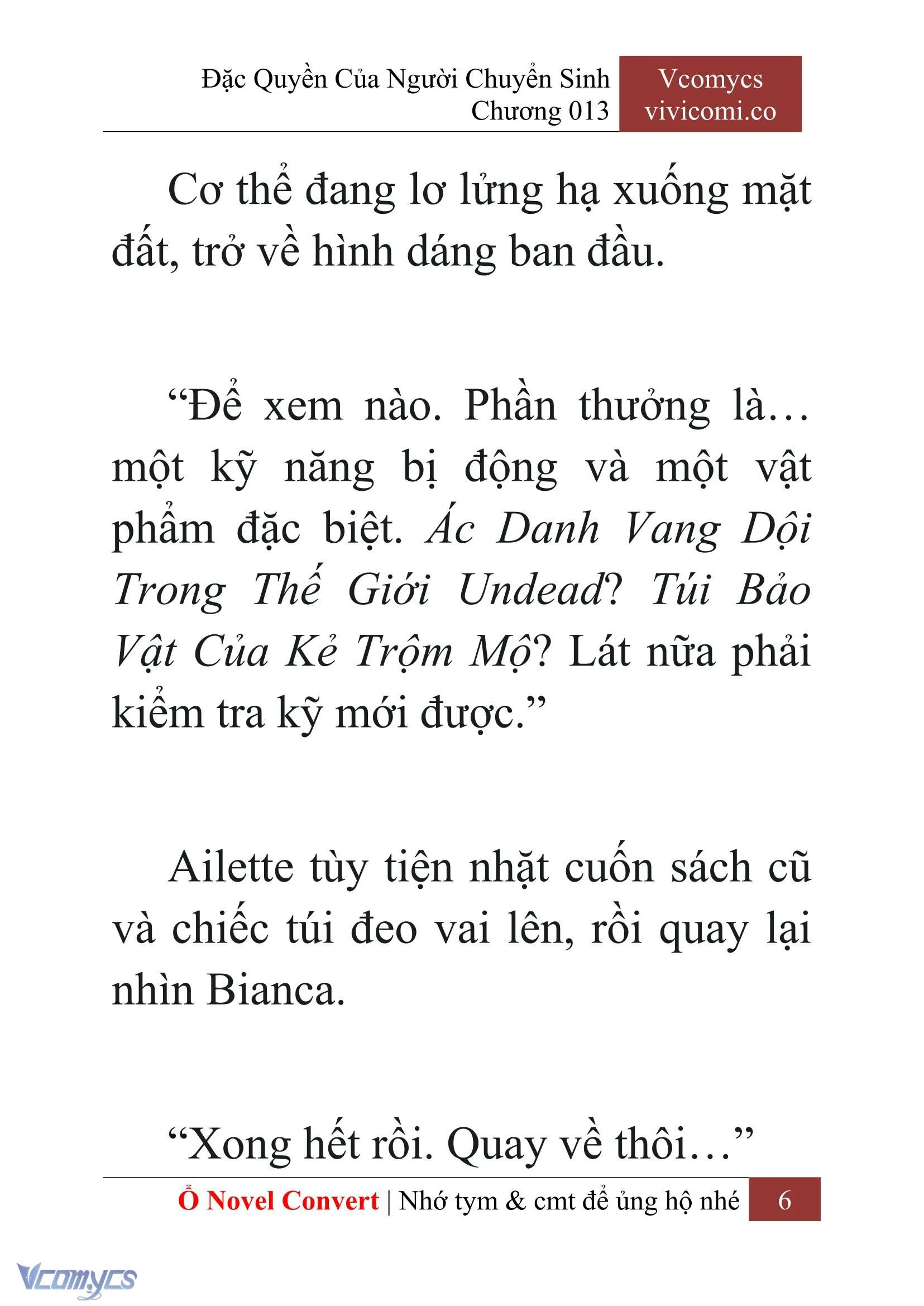 [Novel] Đặc Quyền Của Người Chuyển Sinh Chapter  13 - 8