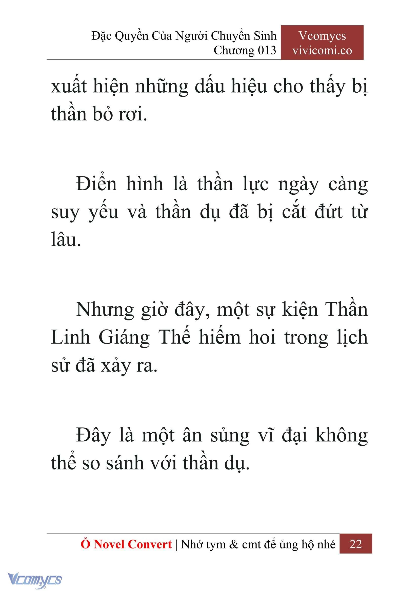 [Novel] Đặc Quyền Của Người Chuyển Sinh Chapter  13 - 24