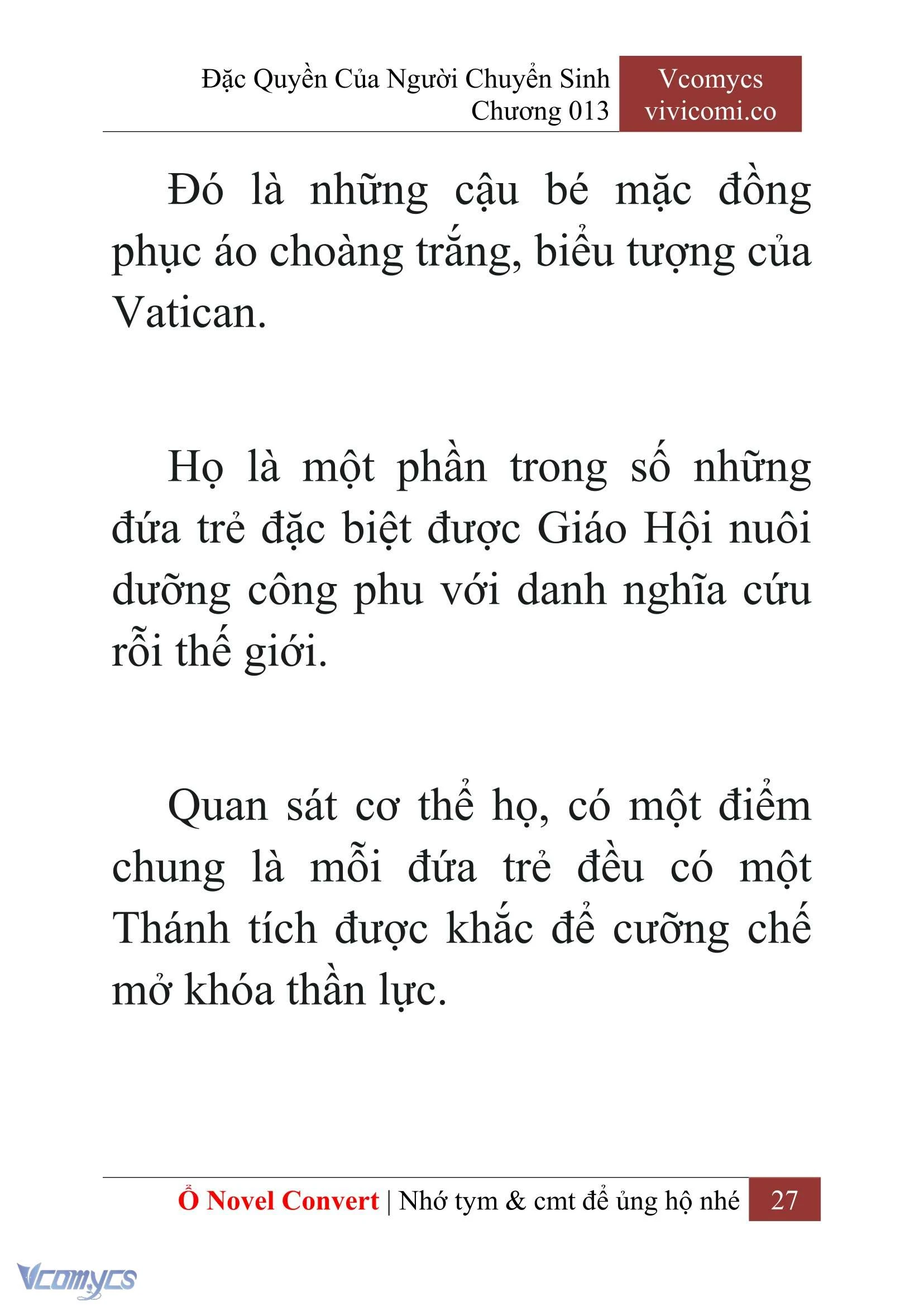 [Novel] Đặc Quyền Của Người Chuyển Sinh Chapter  13 - 29
