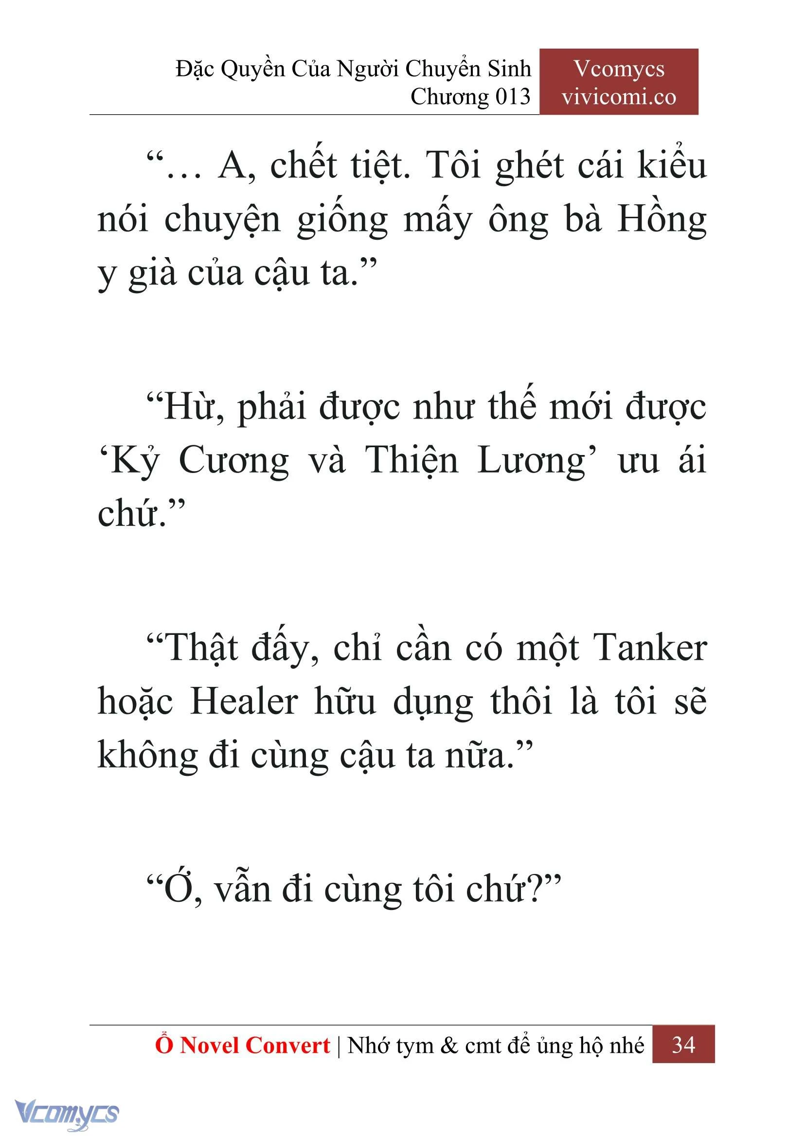 [Novel] Đặc Quyền Của Người Chuyển Sinh Chapter  13 - 36