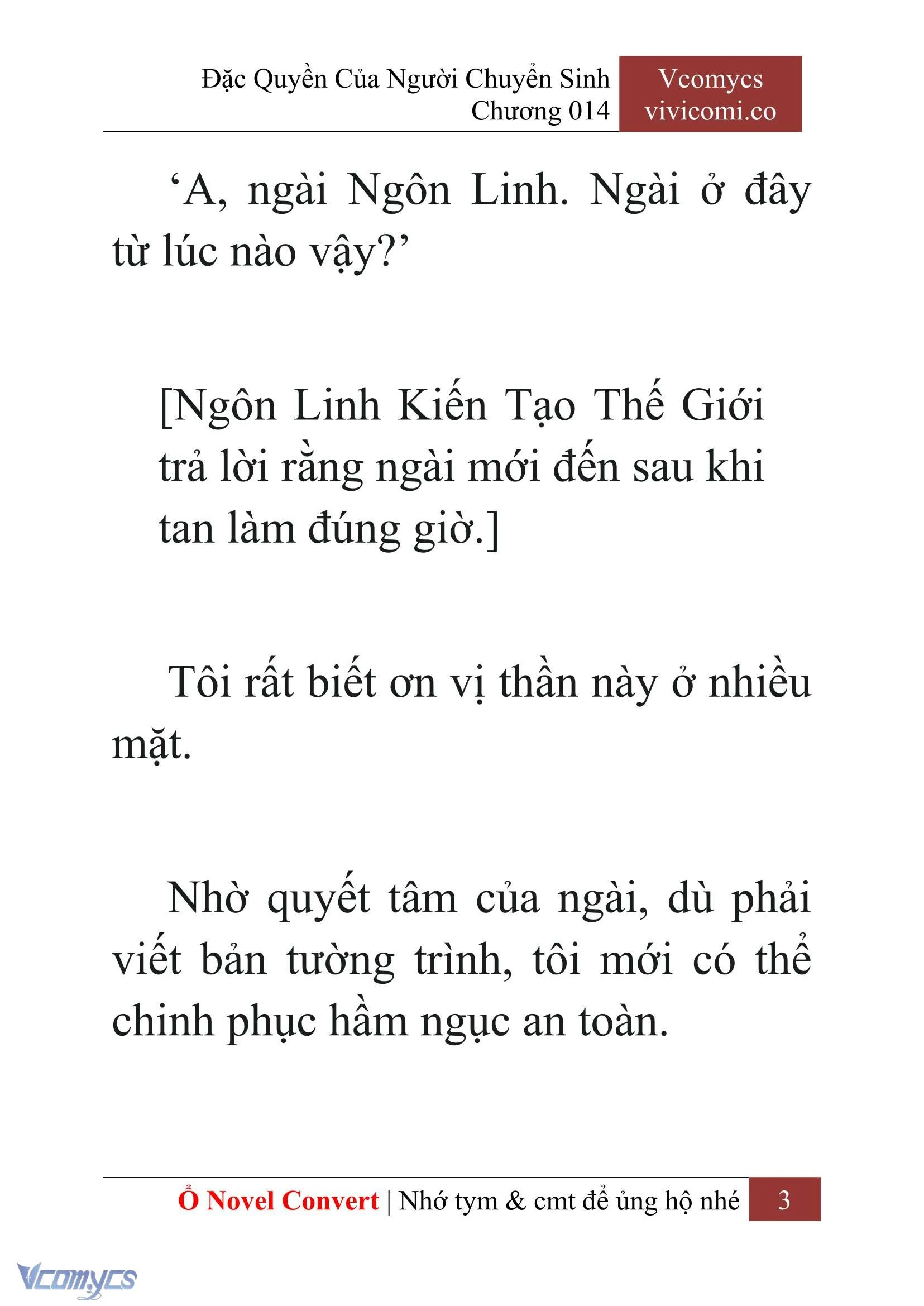 [Novel] Đặc Quyền Của Người Chuyển Sinh Chapter  14 - 5