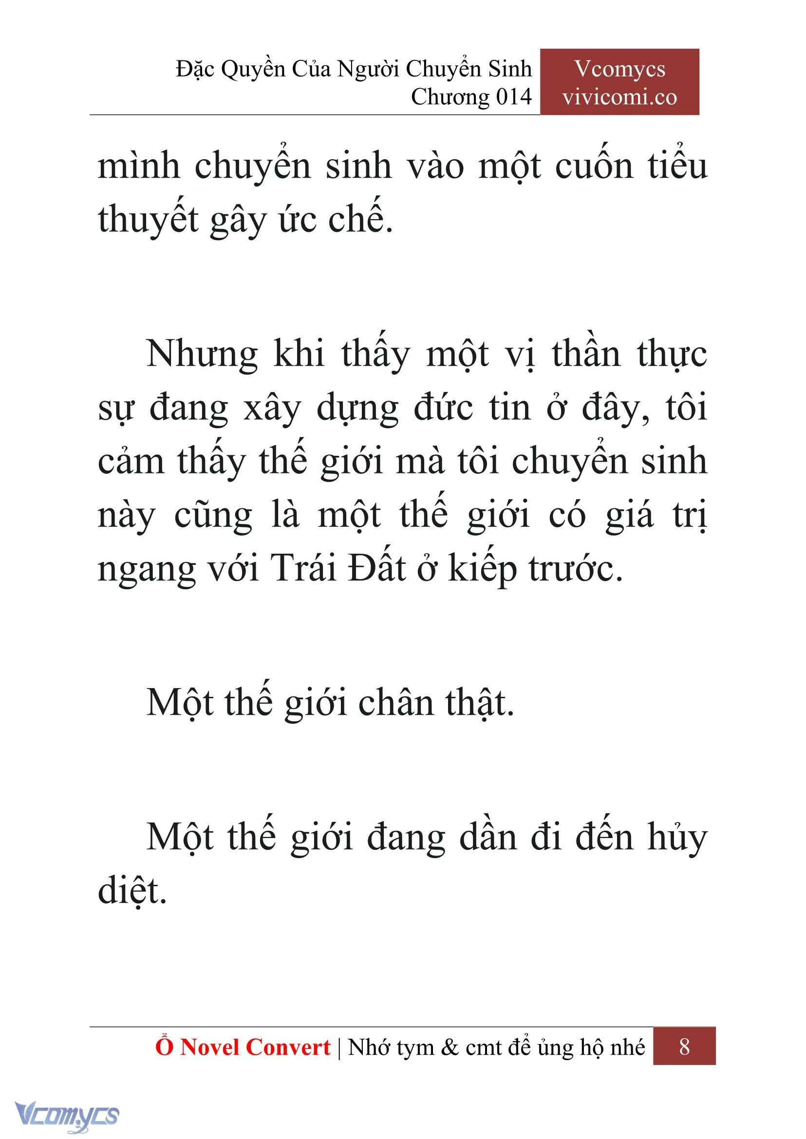 [Novel] Đặc Quyền Của Người Chuyển Sinh Chapter  14 - 10