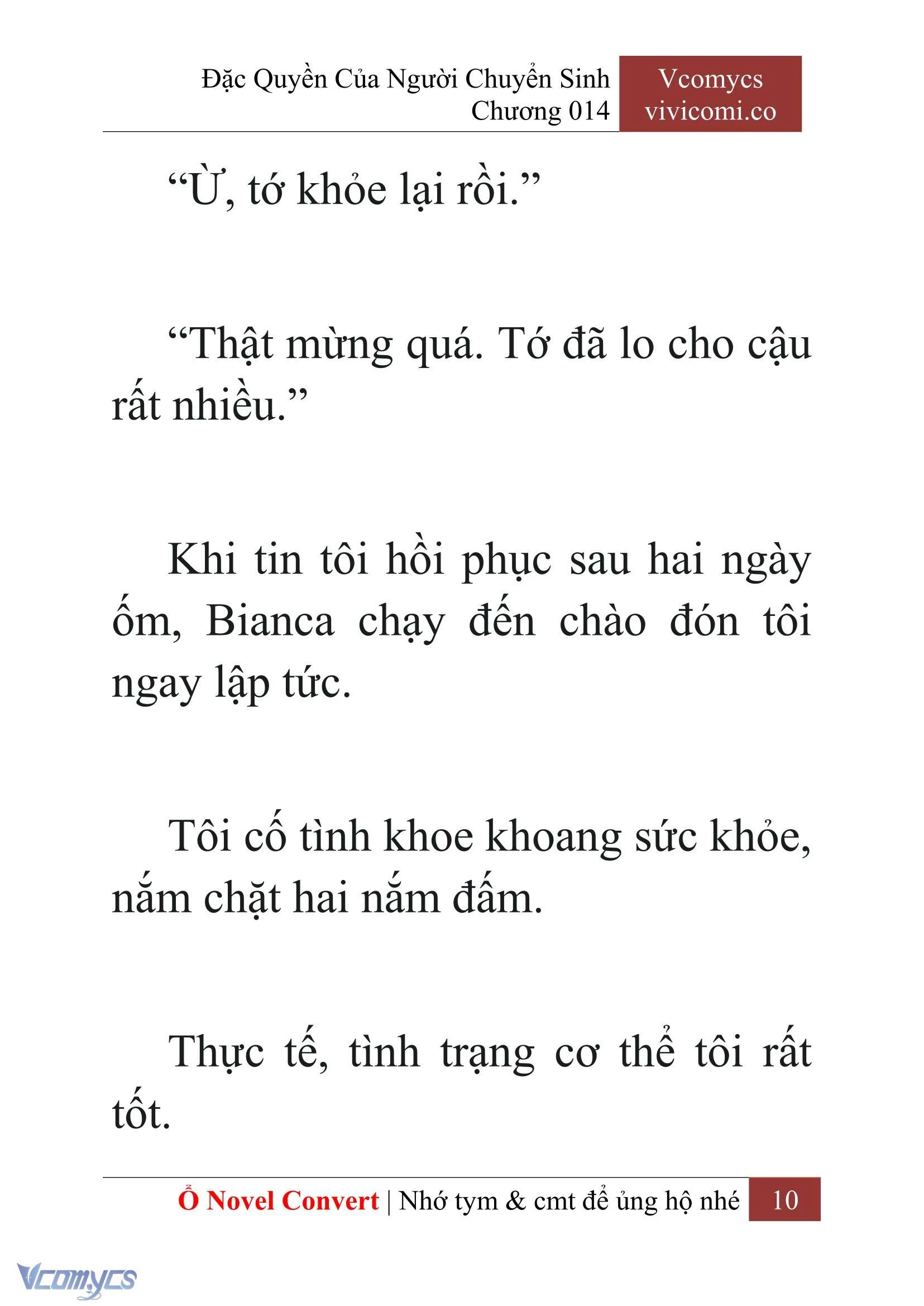 [Novel] Đặc Quyền Của Người Chuyển Sinh Chapter  14 - 12