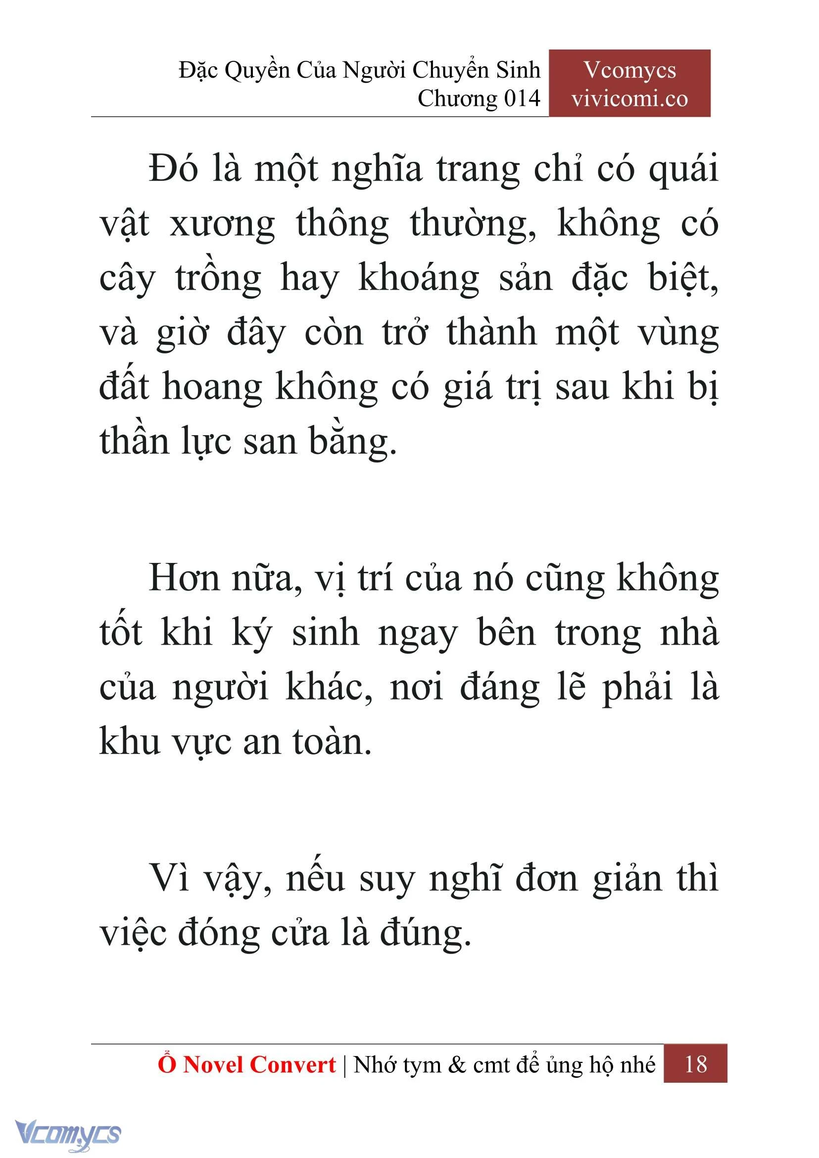 [Novel] Đặc Quyền Của Người Chuyển Sinh Chapter  14 - 20