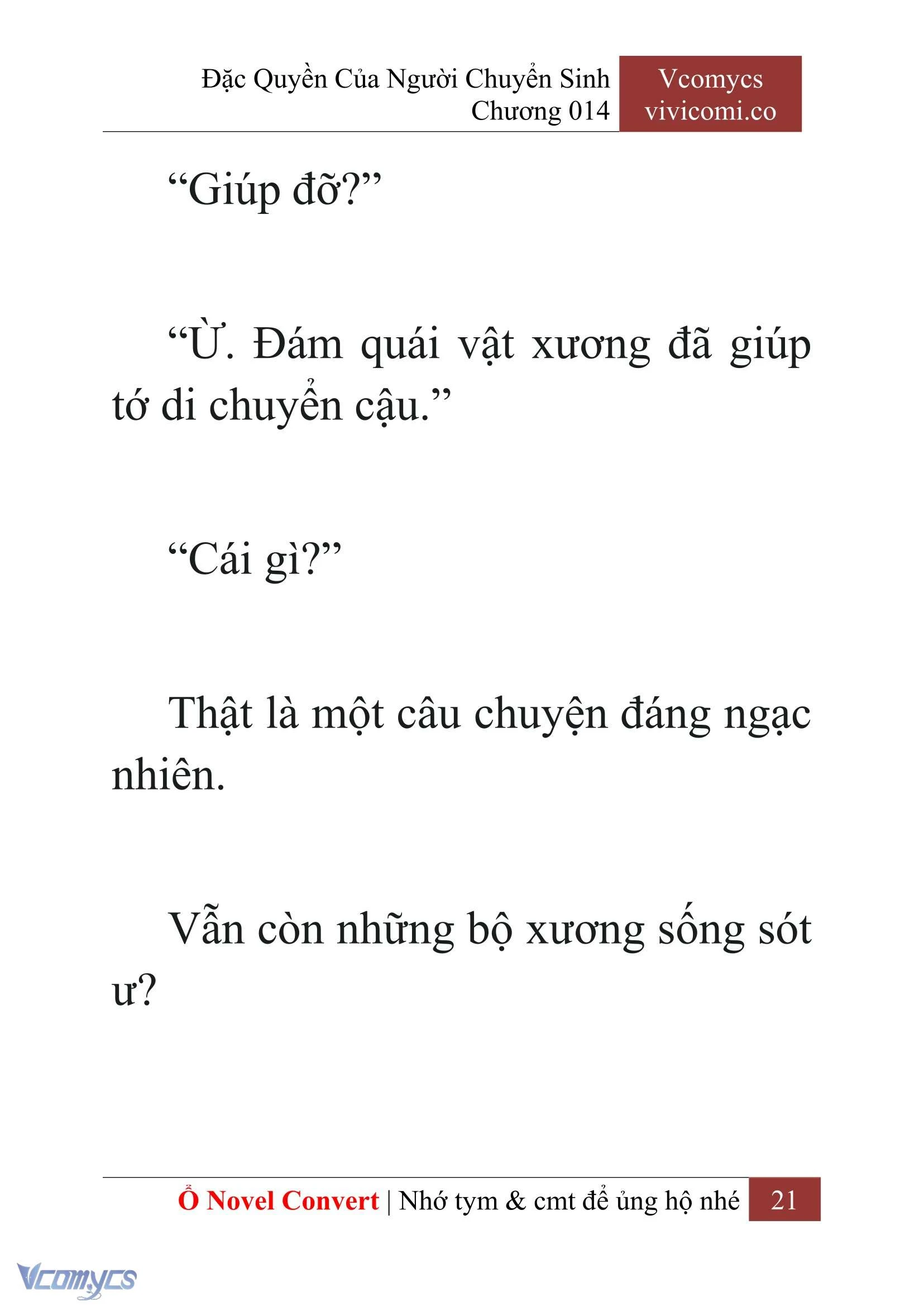 [Novel] Đặc Quyền Của Người Chuyển Sinh Chapter  14 - 23