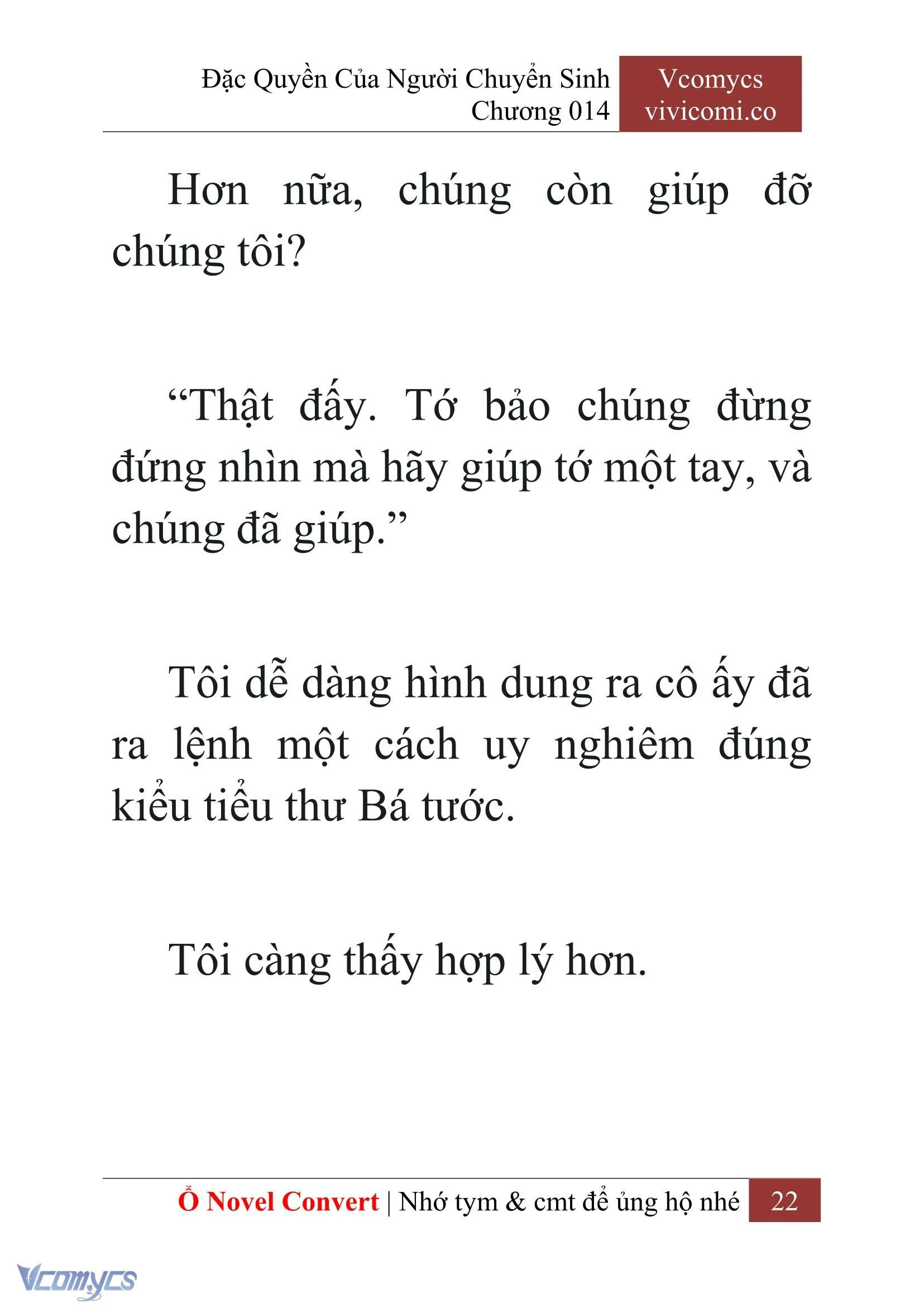 [Novel] Đặc Quyền Của Người Chuyển Sinh Chapter  14 - 24