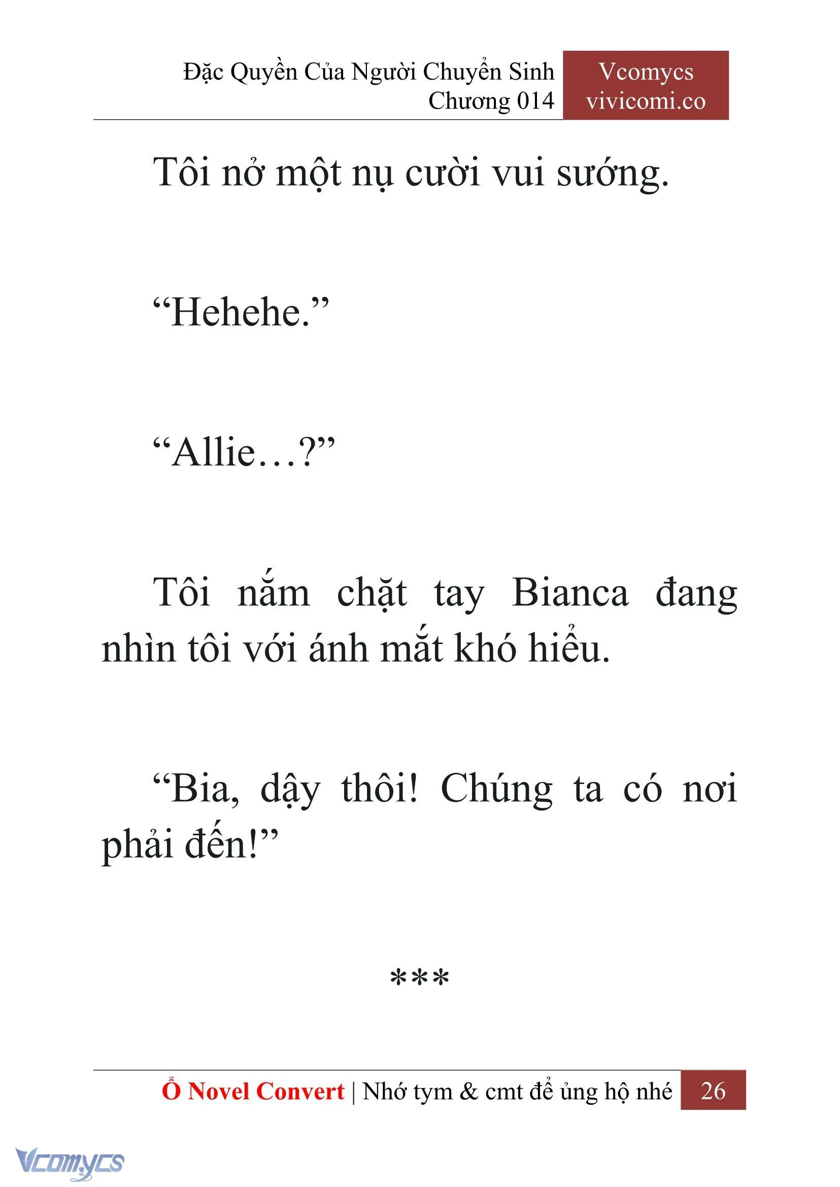 [Novel] Đặc Quyền Của Người Chuyển Sinh Chapter  14 - 28