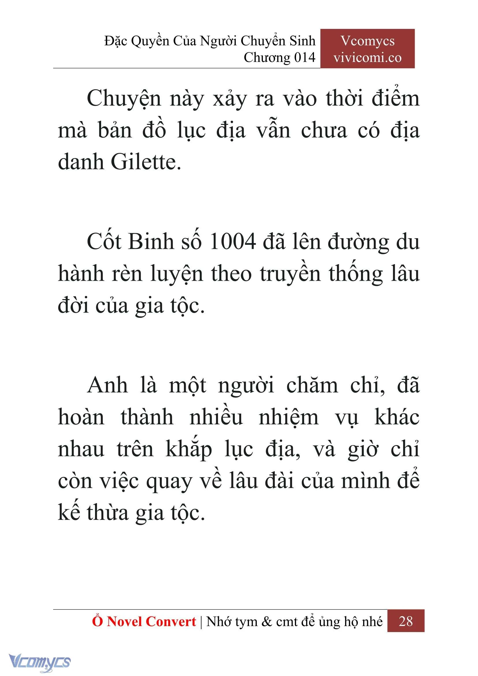 [Novel] Đặc Quyền Của Người Chuyển Sinh Chapter  14 - 30
