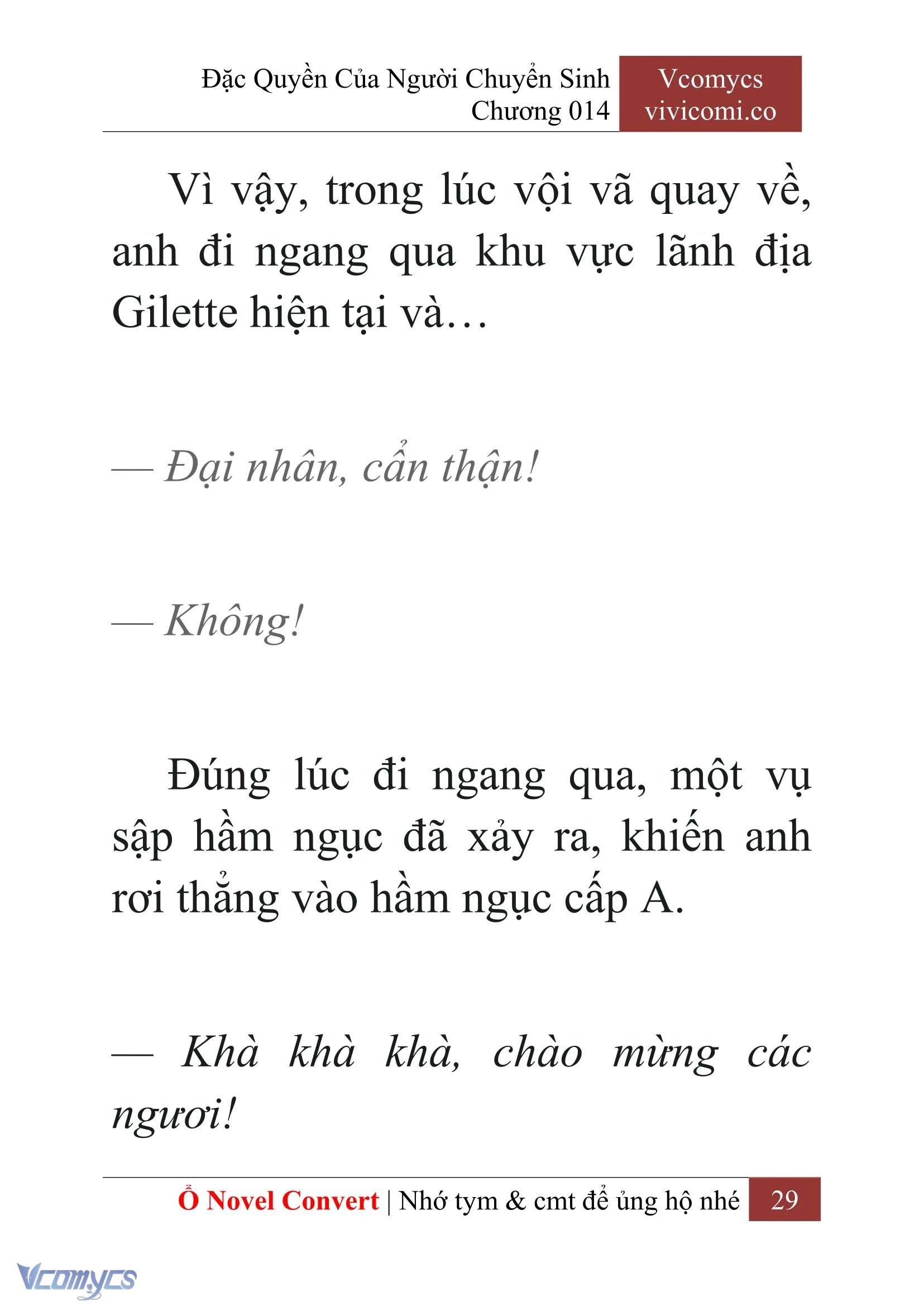 [Novel] Đặc Quyền Của Người Chuyển Sinh Chapter  14 - 31
