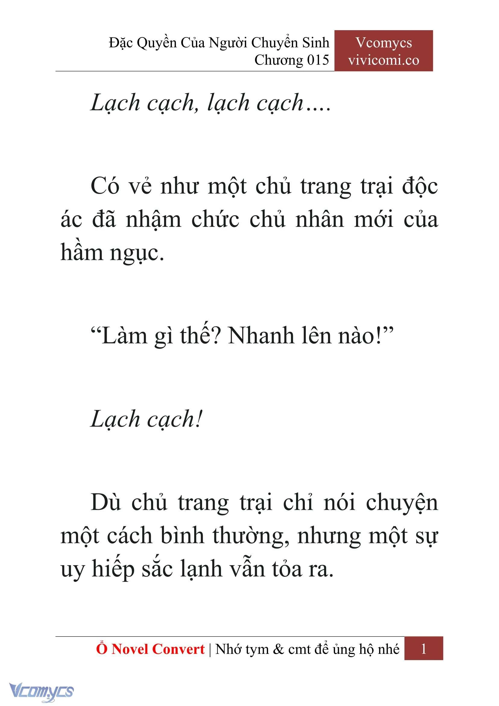 [Novel] Đặc Quyền Của Người Chuyển Sinh Chapter  15 - 3