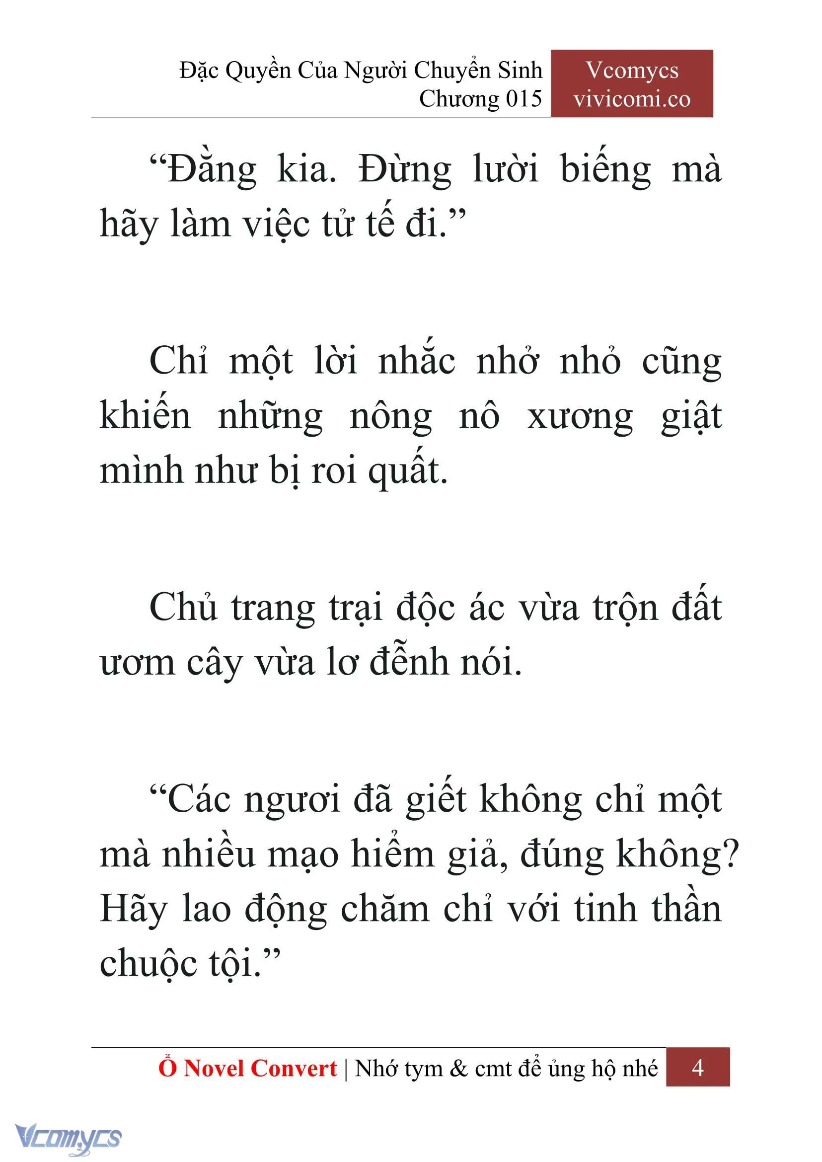 [Novel] Đặc Quyền Của Người Chuyển Sinh Chapter  15 - 6