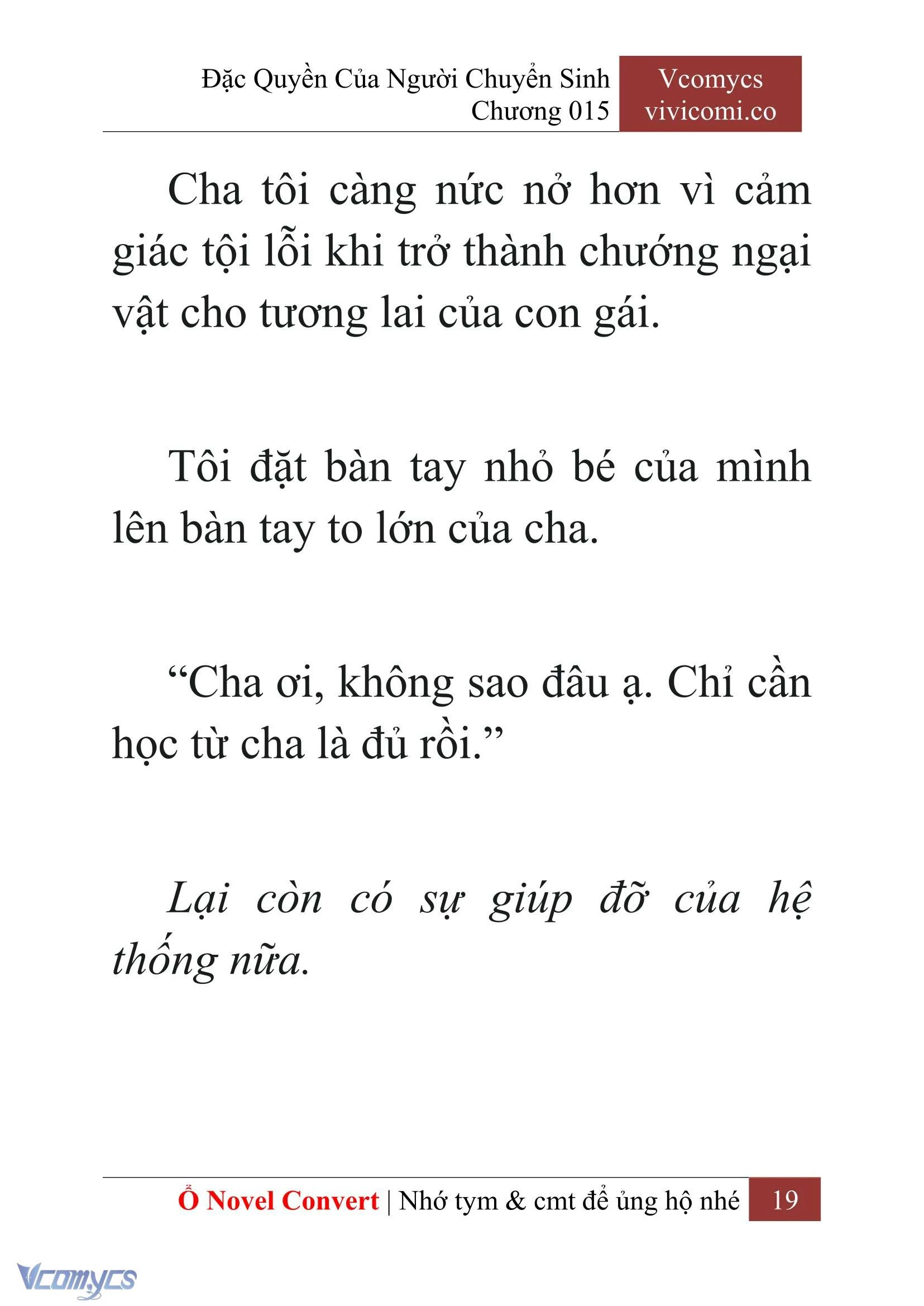 [Novel] Đặc Quyền Của Người Chuyển Sinh Chapter  15 - 21