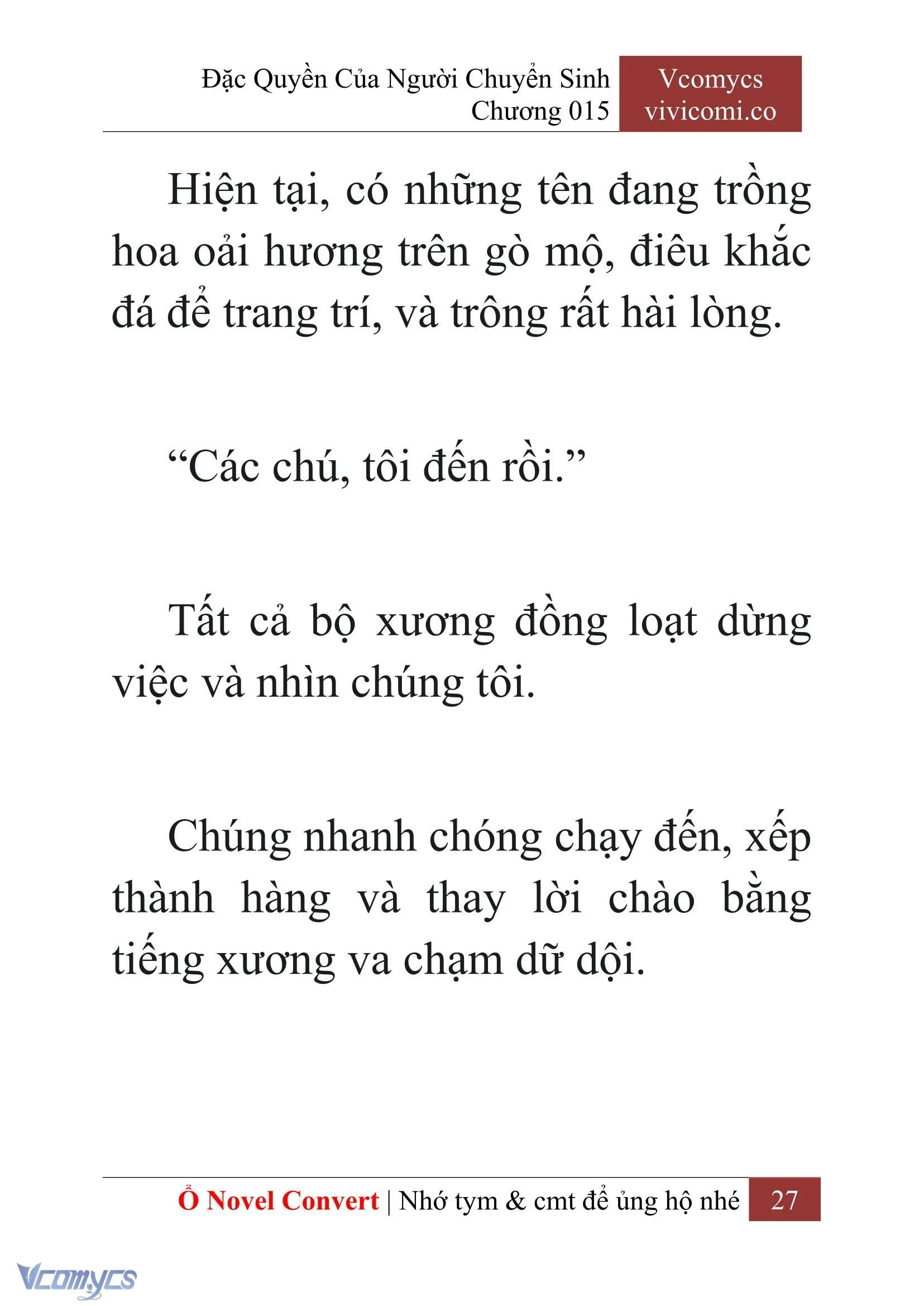 [Novel] Đặc Quyền Của Người Chuyển Sinh Chapter  15 - 29