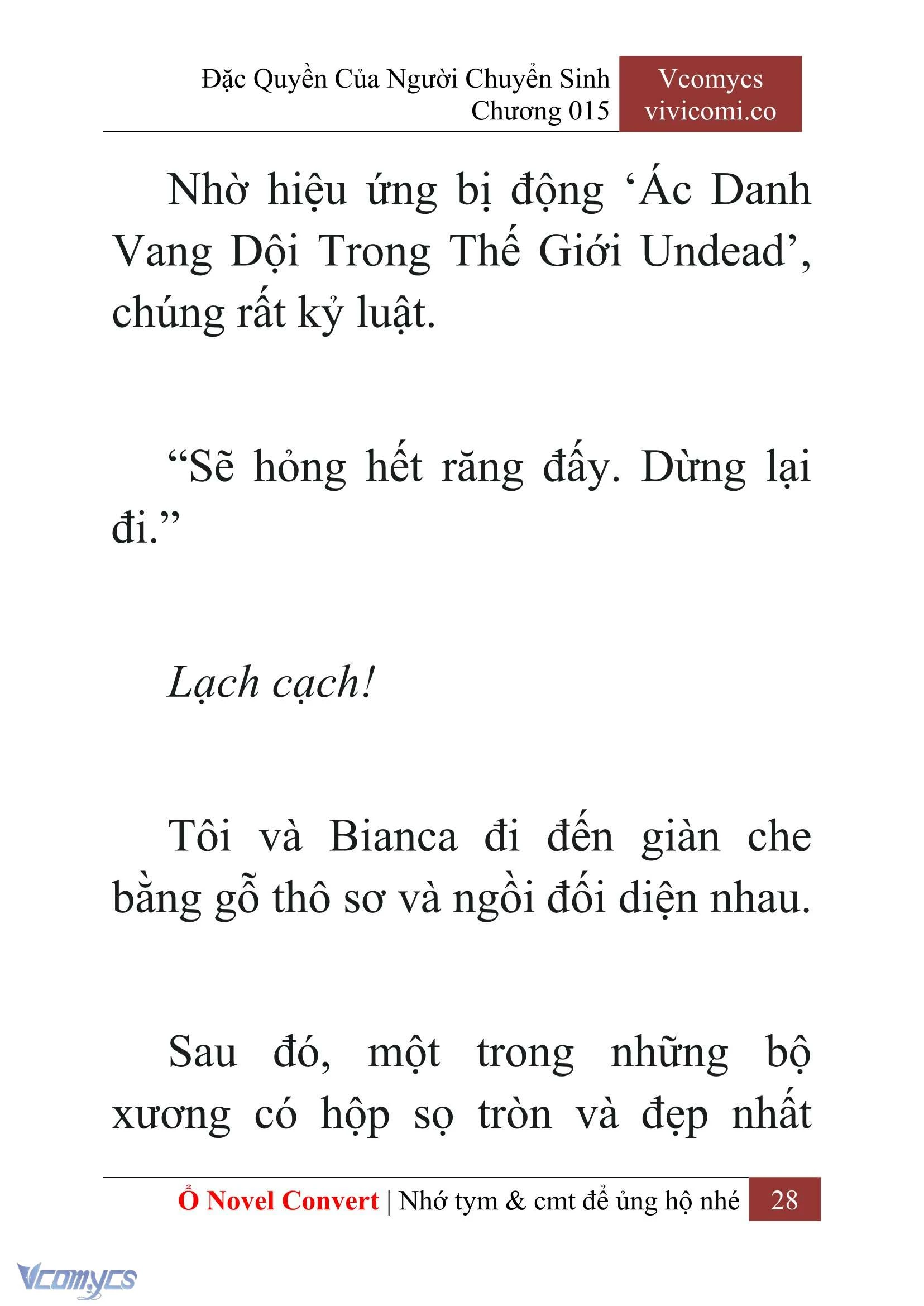 [Novel] Đặc Quyền Của Người Chuyển Sinh Chapter  15 - 30