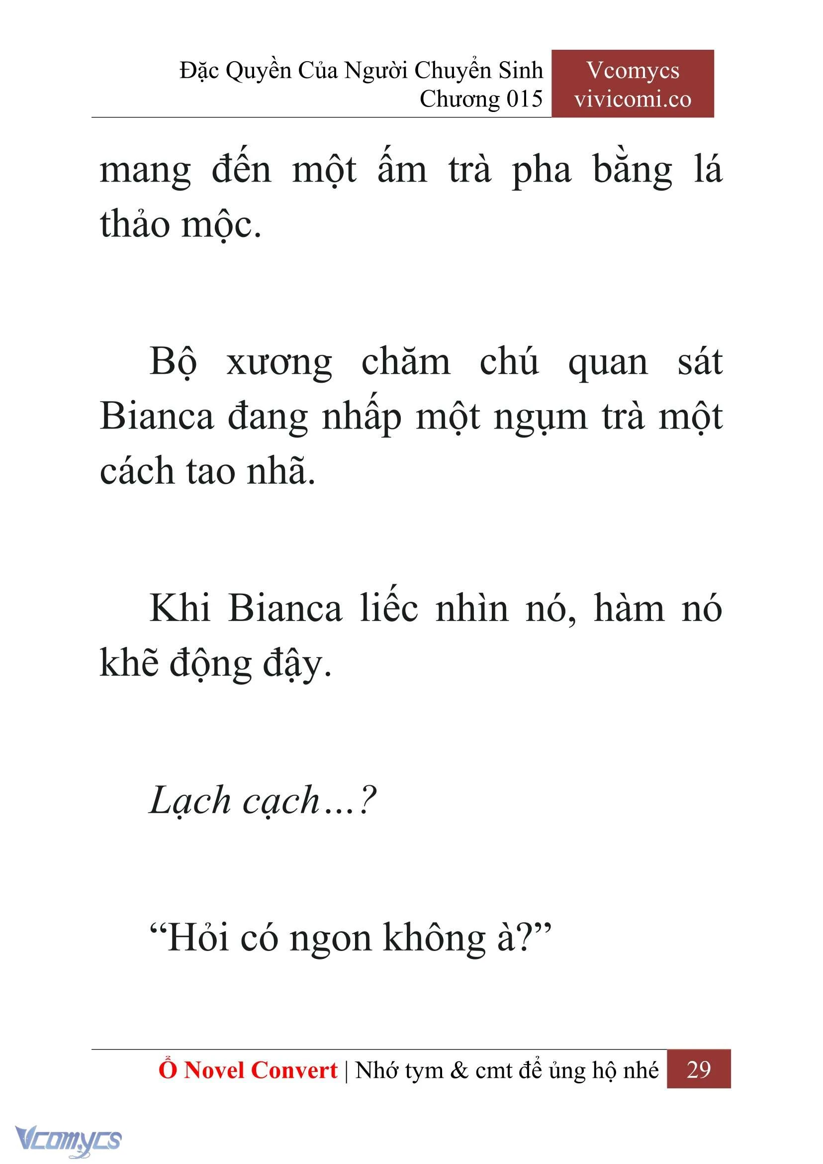 [Novel] Đặc Quyền Của Người Chuyển Sinh Chapter  15 - 31