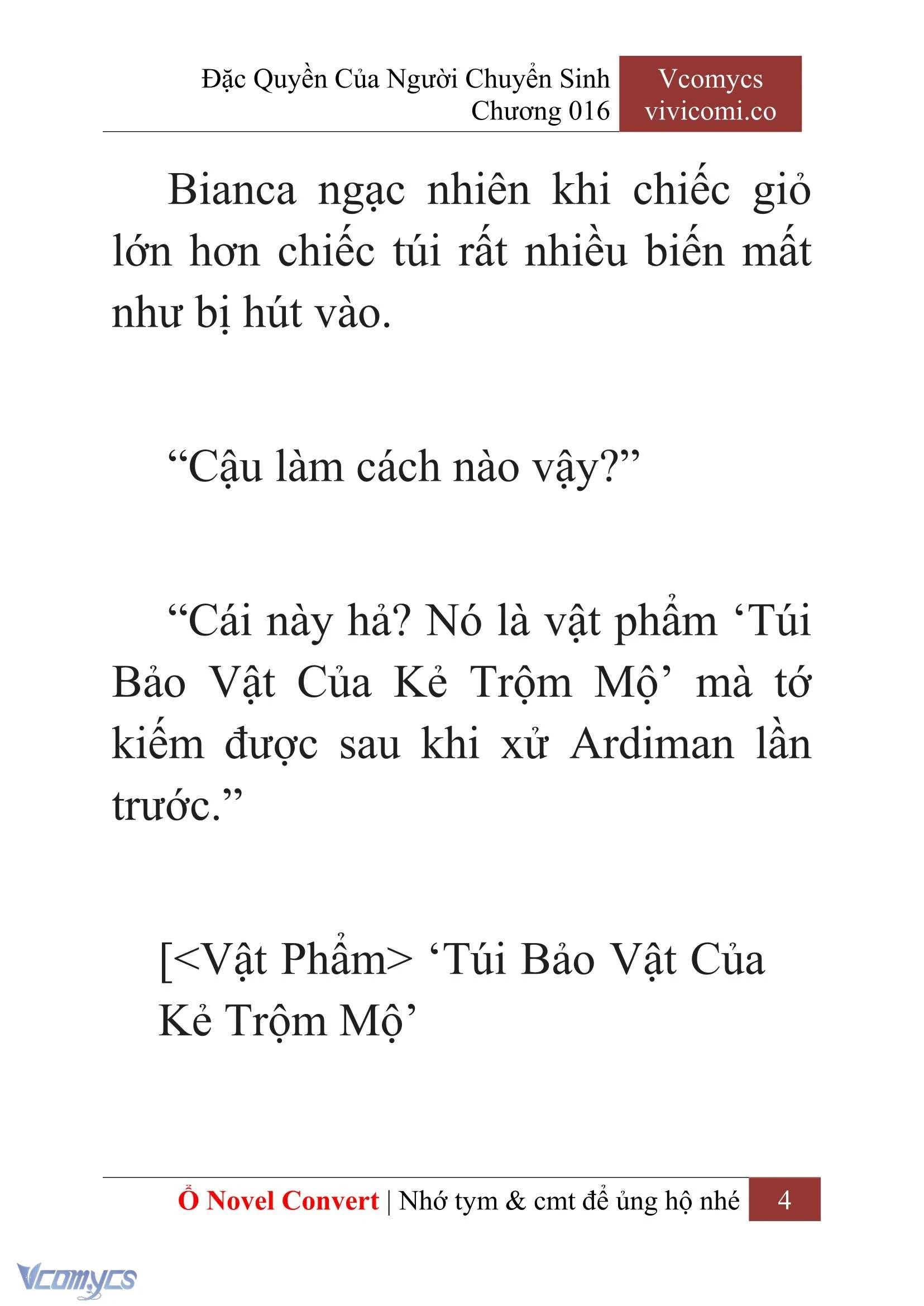 [Novel] Đặc Quyền Của Người Chuyển Sinh Chapter  16 - 6