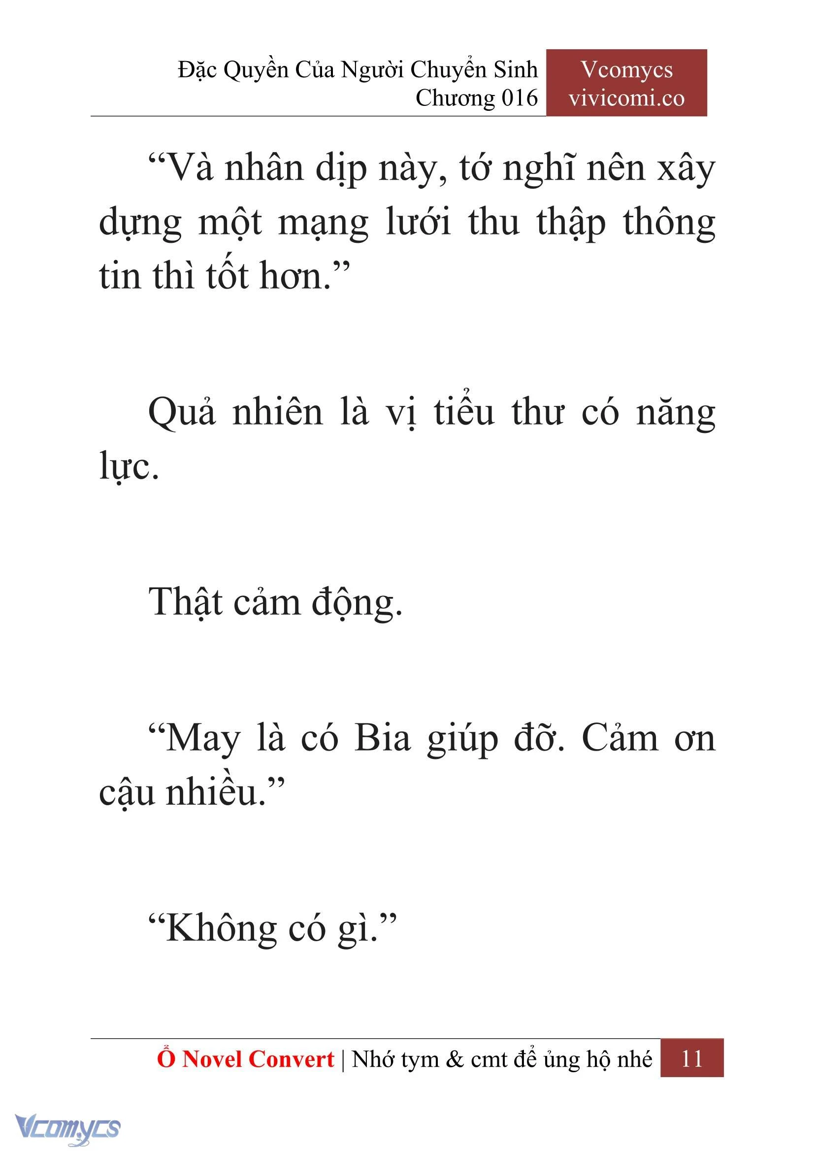 [Novel] Đặc Quyền Của Người Chuyển Sinh Chapter  16 - 13