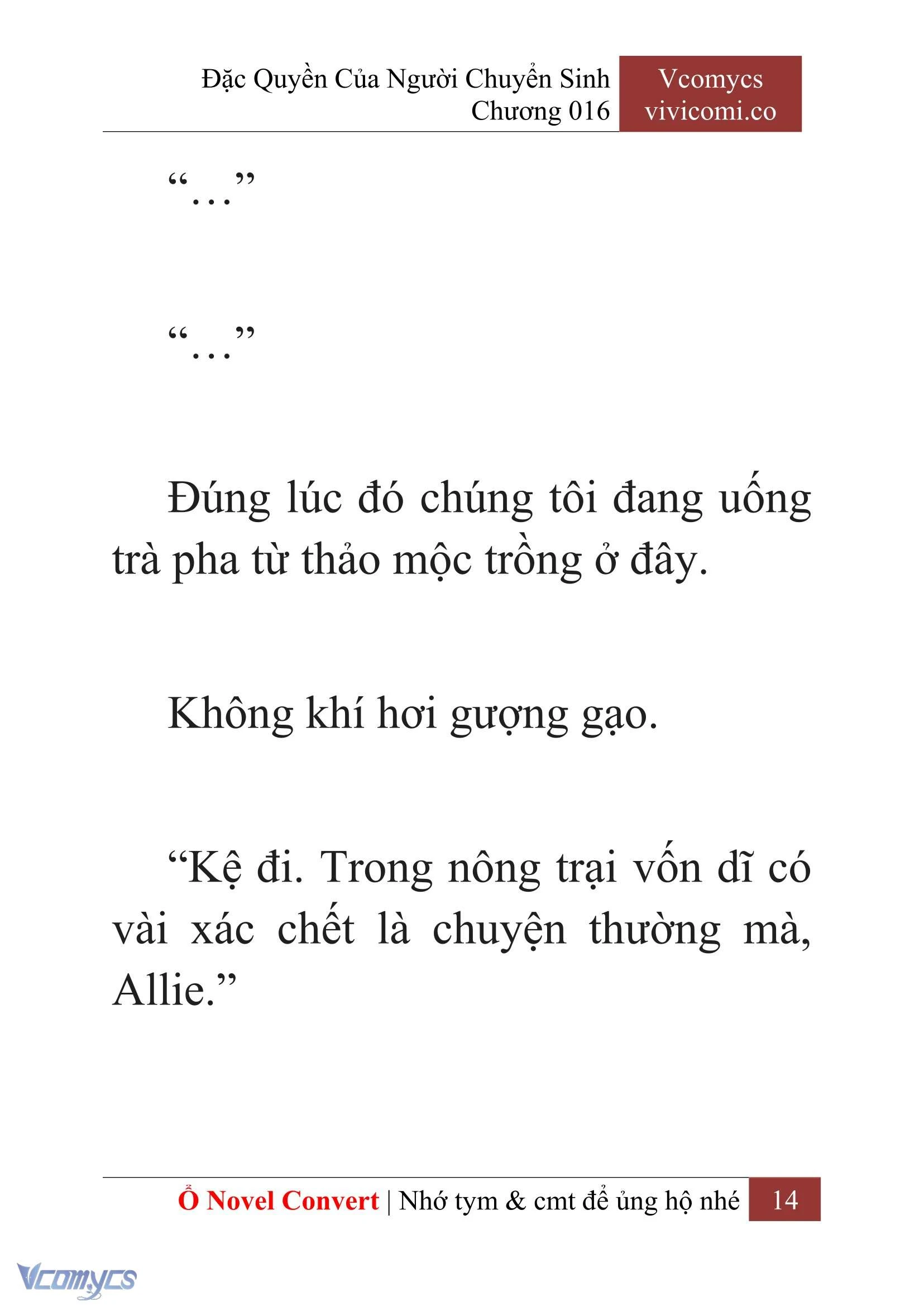 [Novel] Đặc Quyền Của Người Chuyển Sinh Chapter  16 - 16