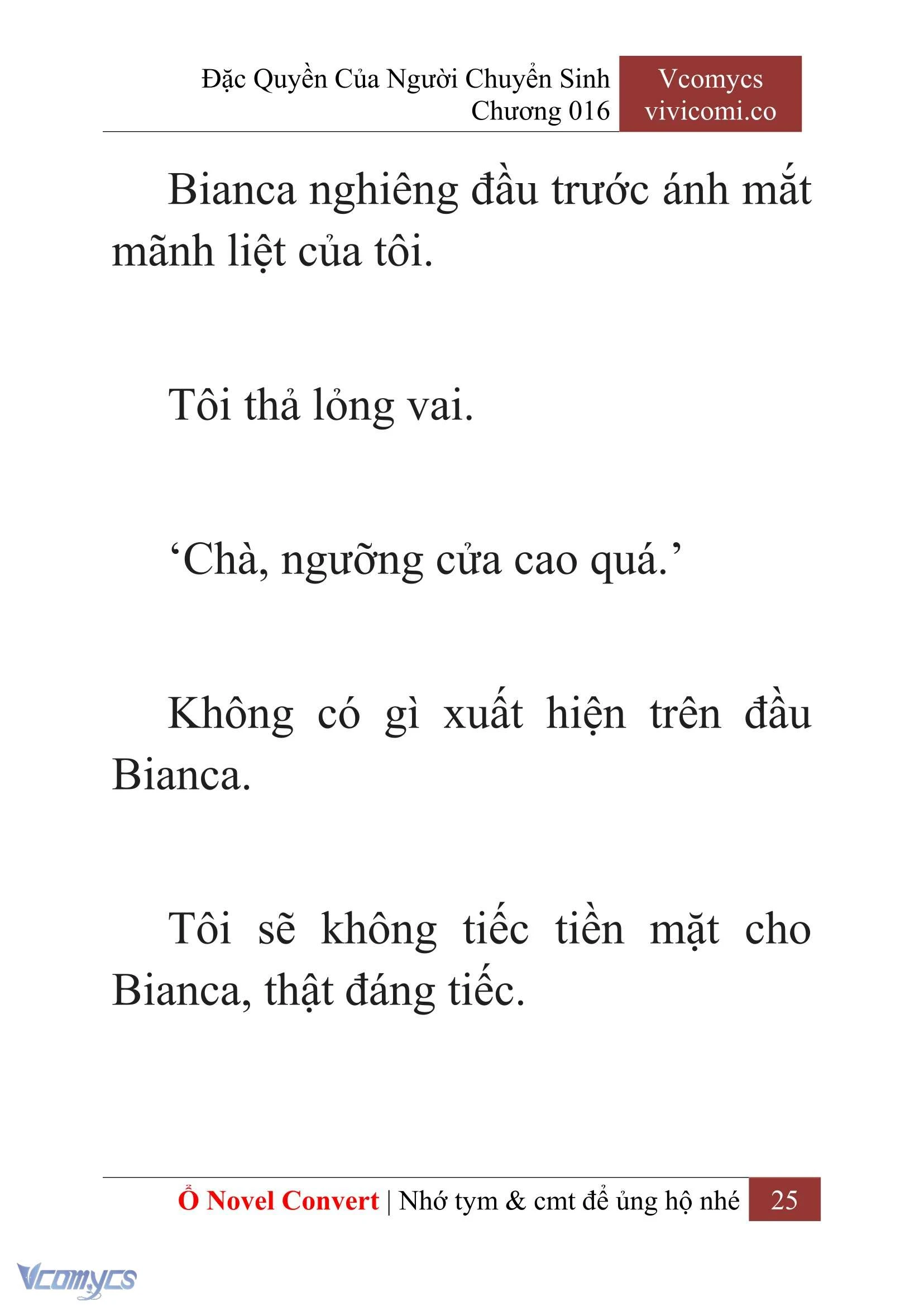 [Novel] Đặc Quyền Của Người Chuyển Sinh Chapter  16 - 27