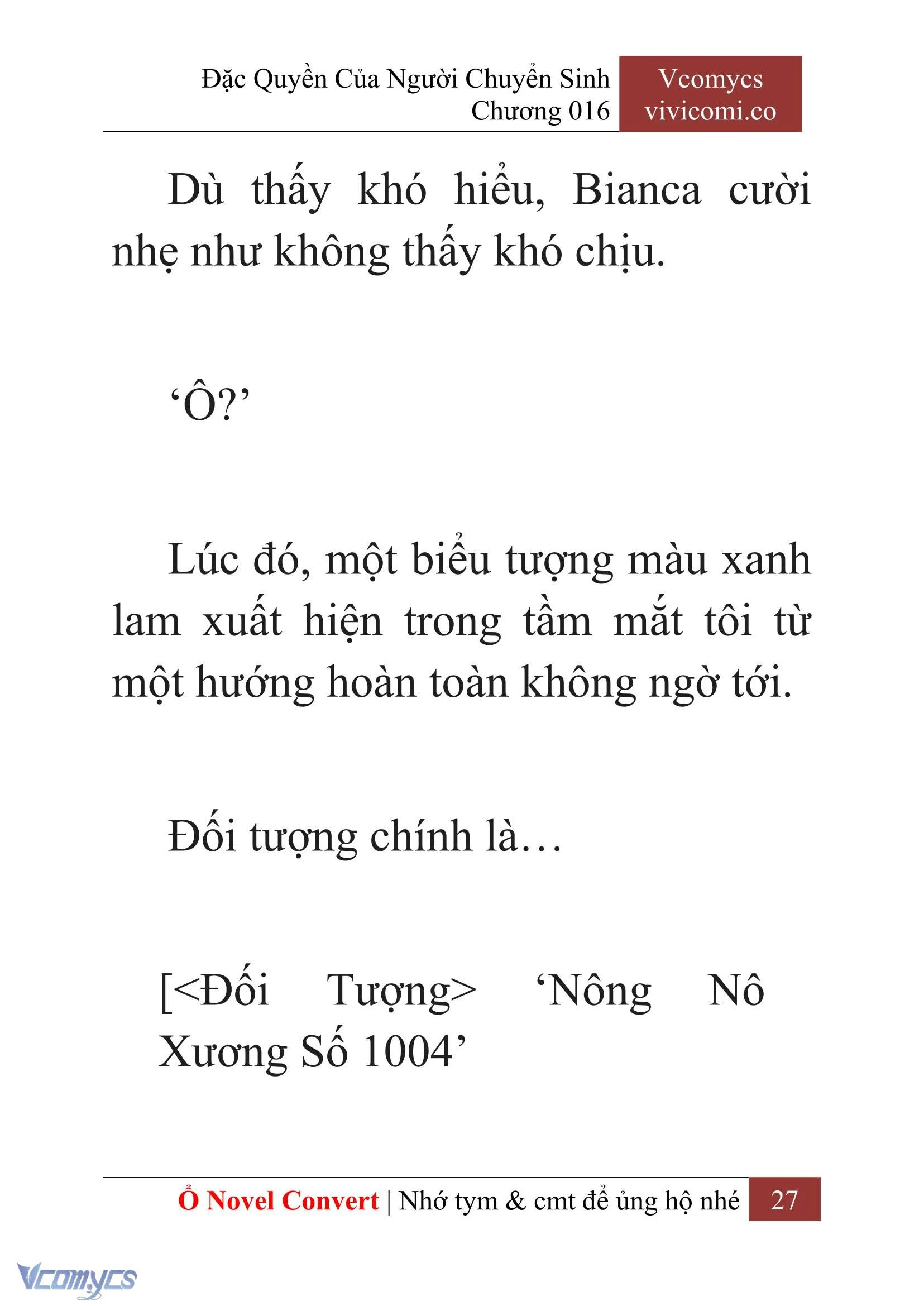 [Novel] Đặc Quyền Của Người Chuyển Sinh Chapter  16 - 29