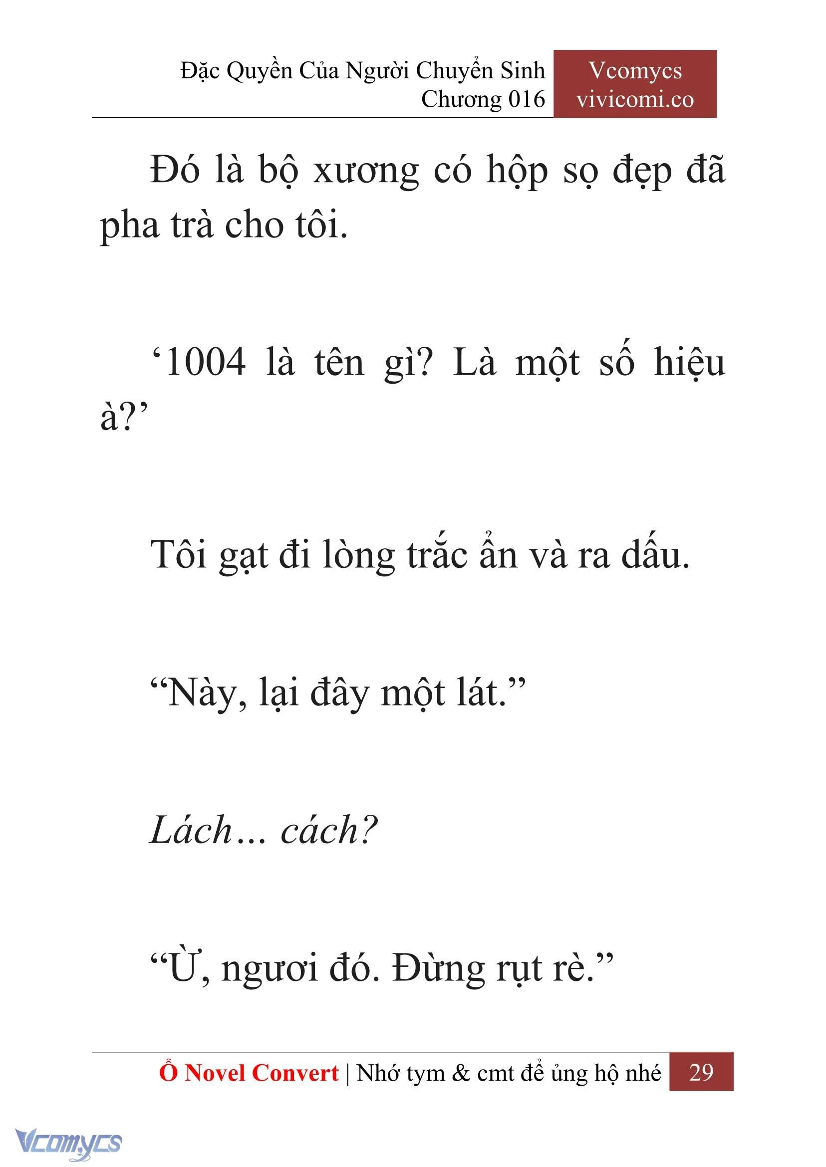 [Novel] Đặc Quyền Của Người Chuyển Sinh Chapter  16 - 31