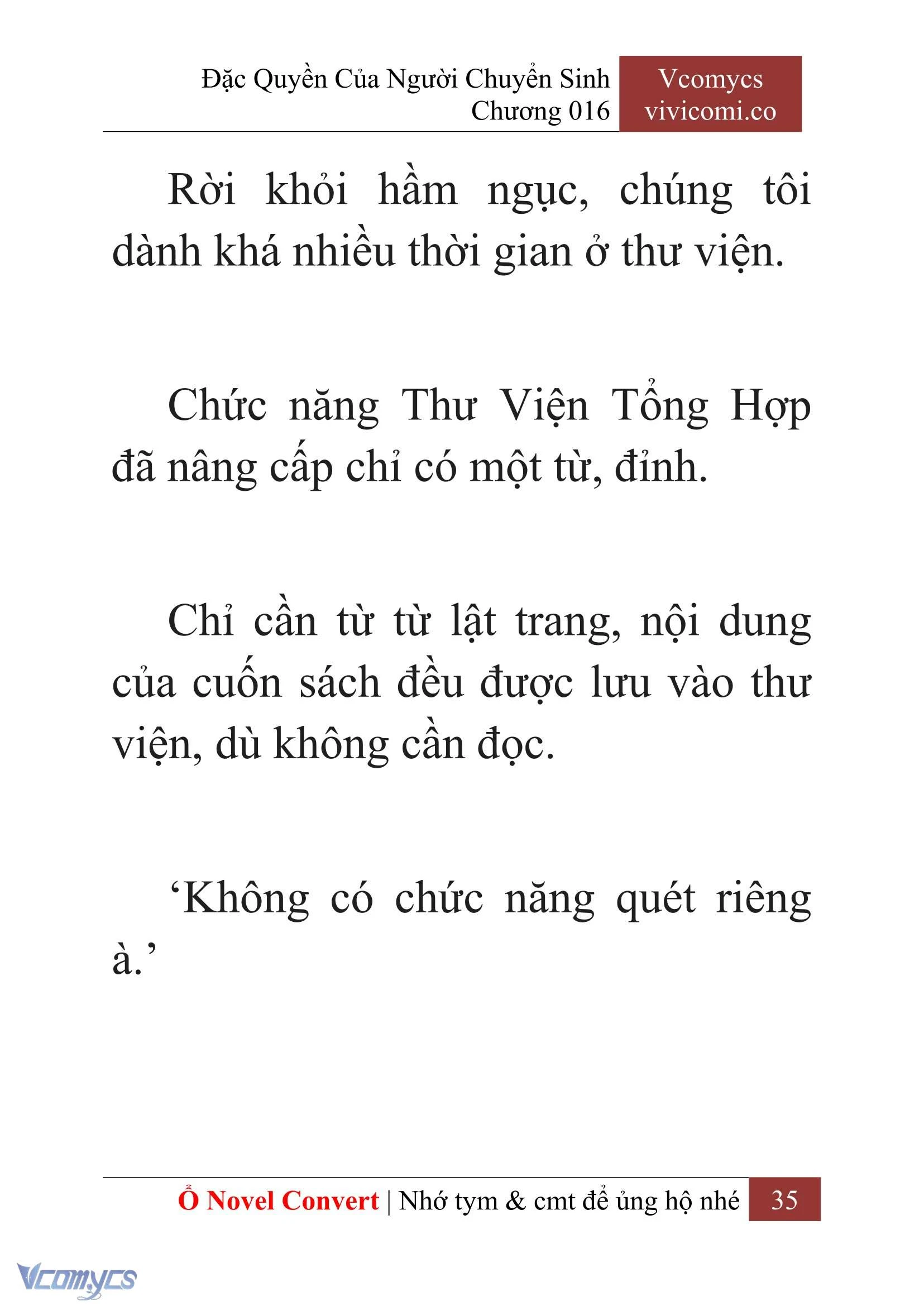 [Novel] Đặc Quyền Của Người Chuyển Sinh Chapter  16 - 37