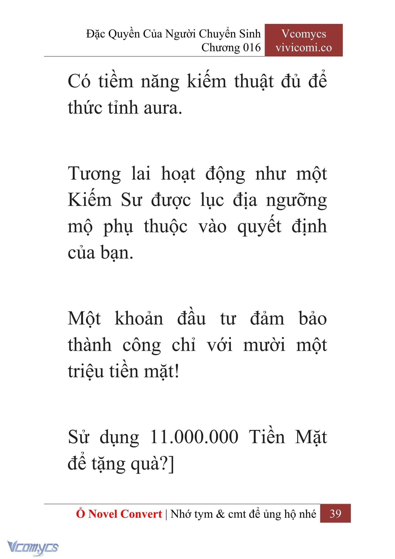 [Novel] Đặc Quyền Của Người Chuyển Sinh Chapter  16 - 41