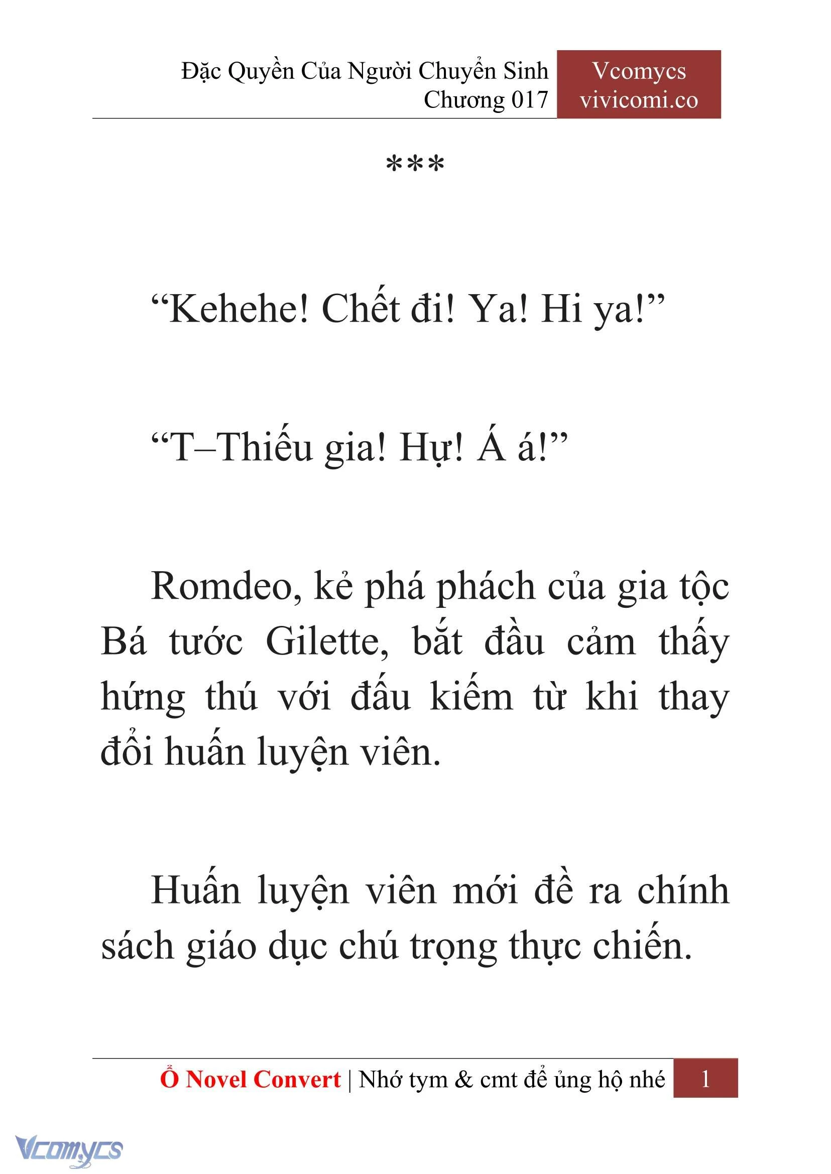 [Novel] Đặc Quyền Của Người Chuyển Sinh Chapter  17 - 3