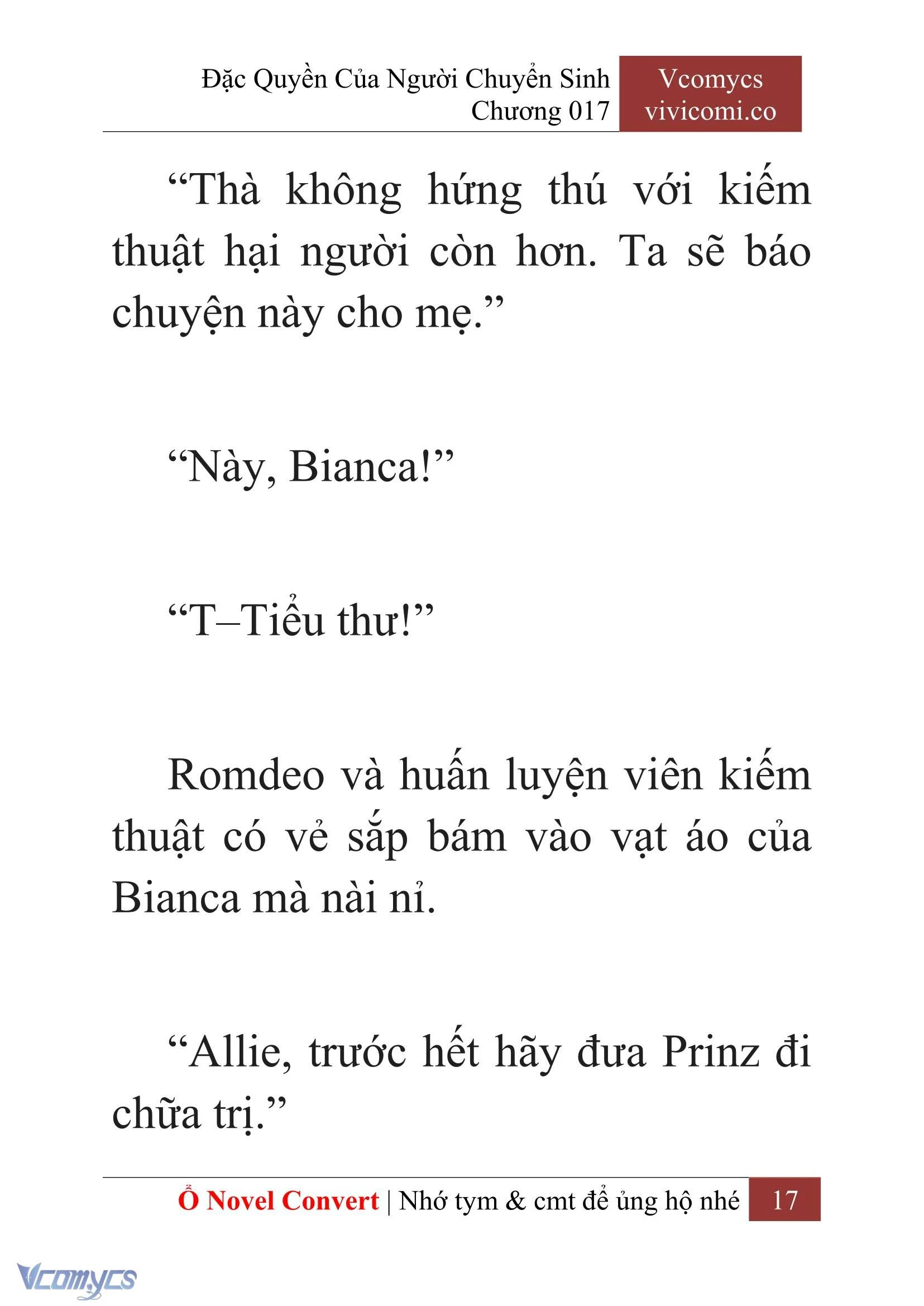 [Novel] Đặc Quyền Của Người Chuyển Sinh Chapter  17 - 19