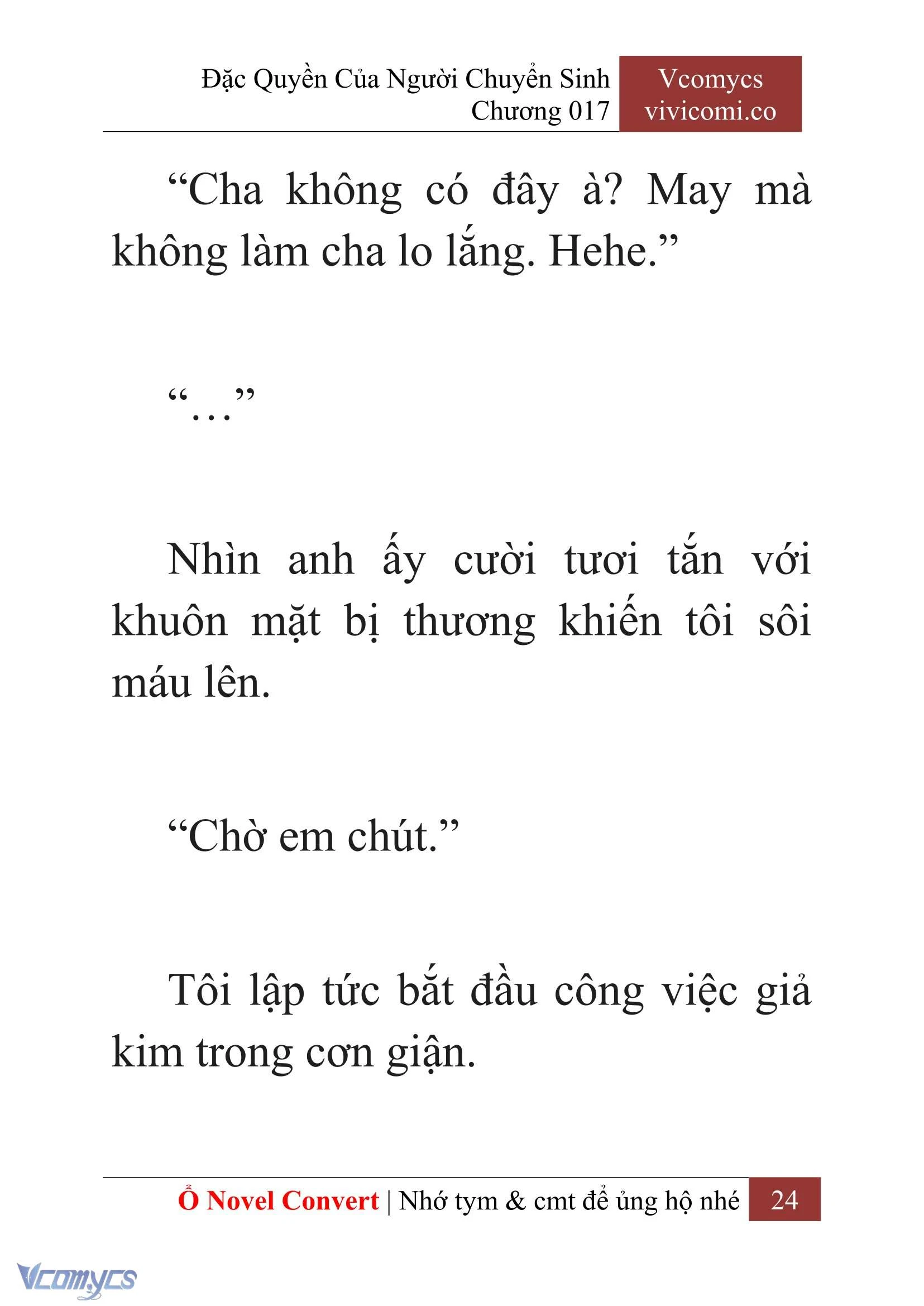 [Novel] Đặc Quyền Của Người Chuyển Sinh Chapter  17 - 26