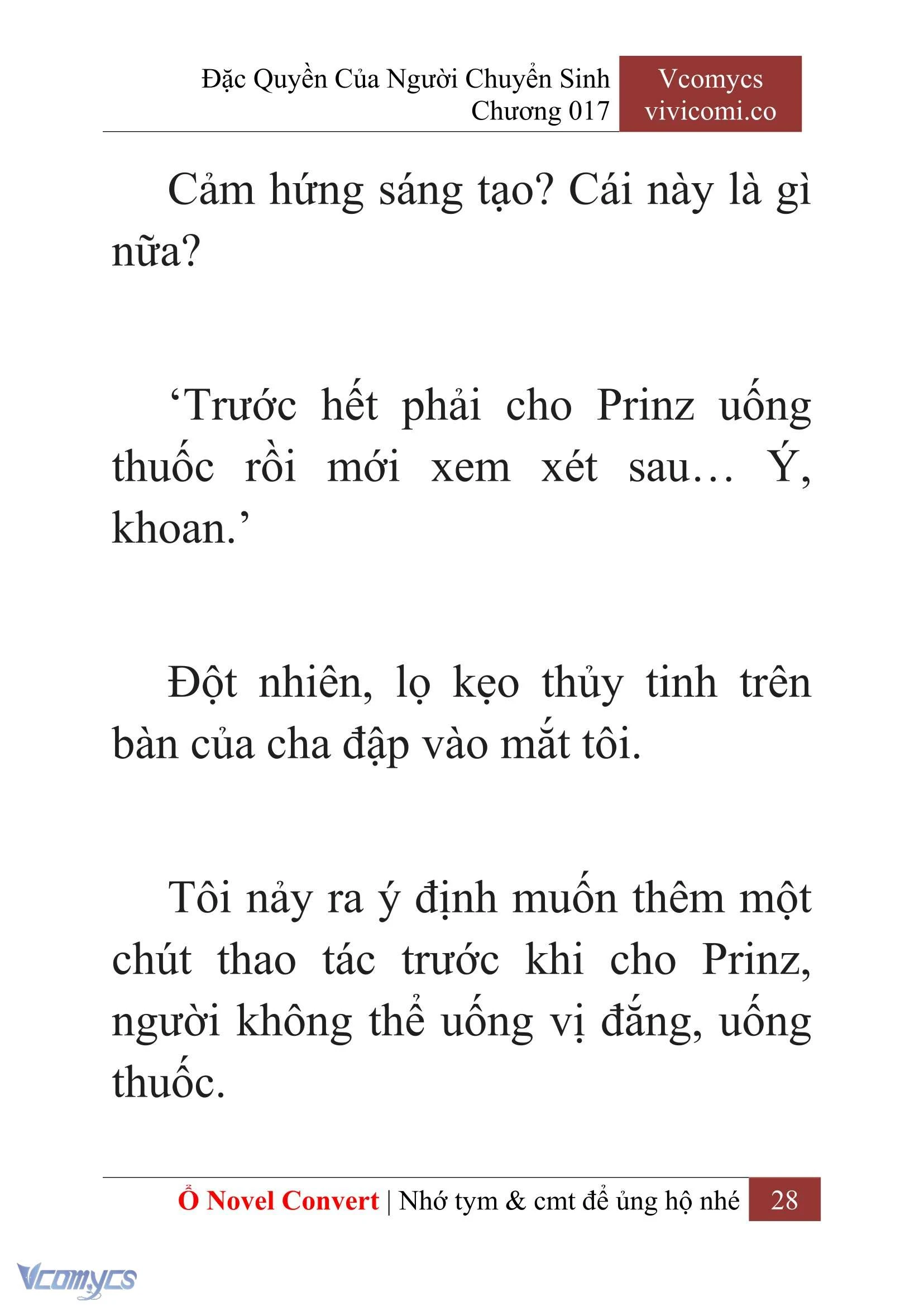 [Novel] Đặc Quyền Của Người Chuyển Sinh Chapter  17 - 30