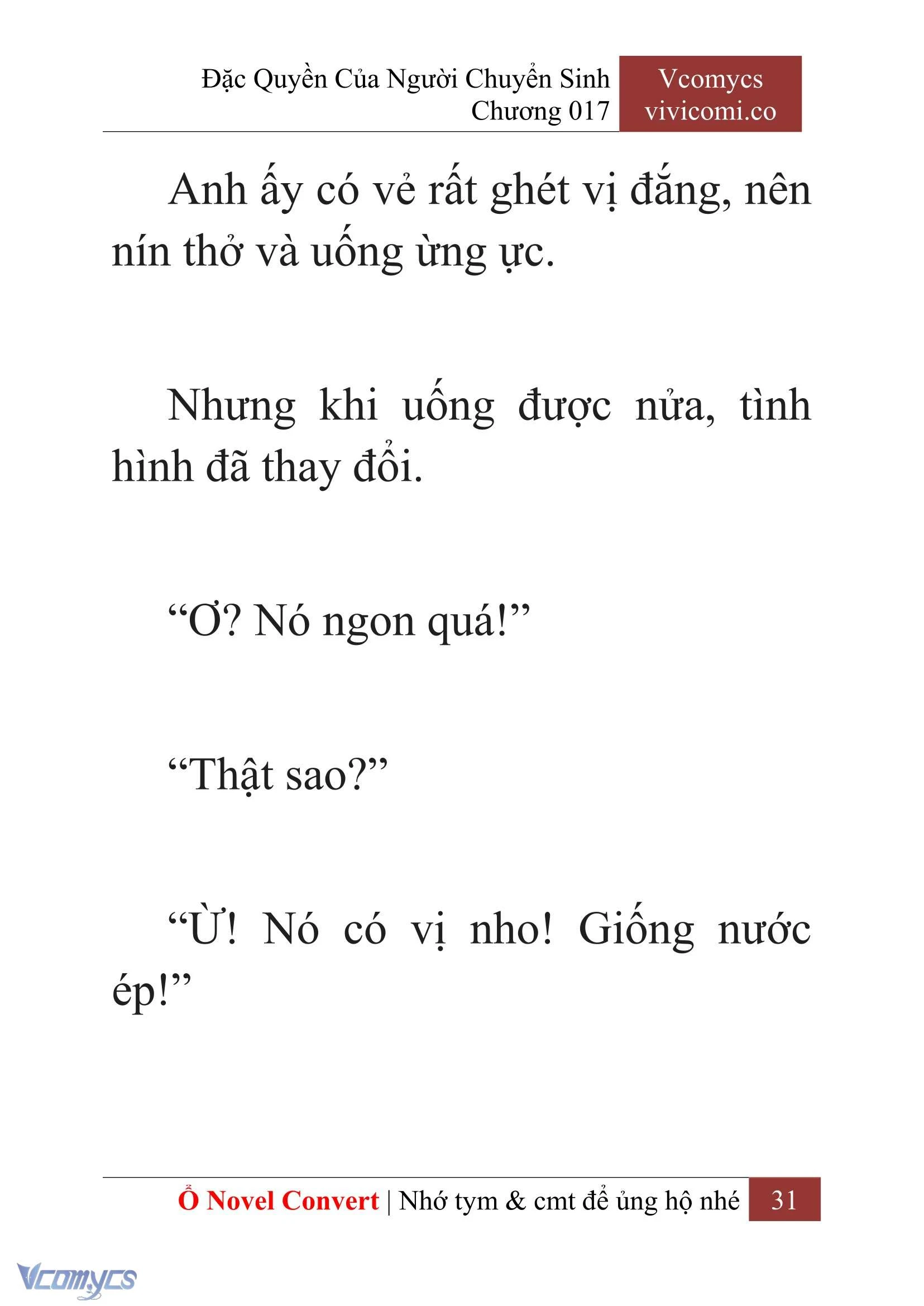 [Novel] Đặc Quyền Của Người Chuyển Sinh Chapter  17 - 33