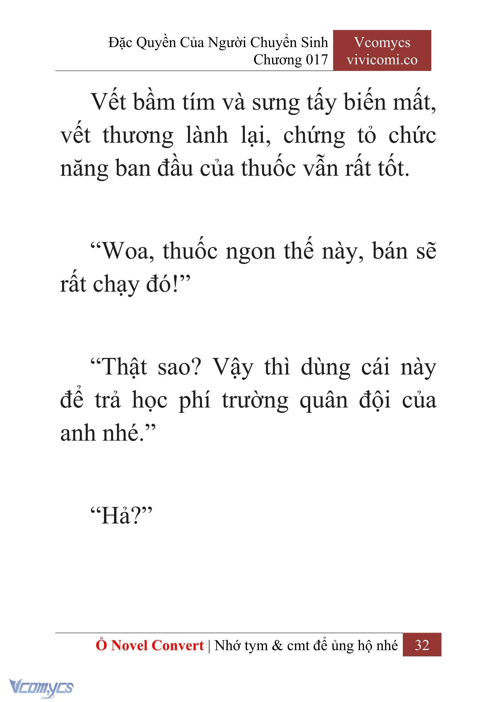 [Novel] Đặc Quyền Của Người Chuyển Sinh Chapter  17 - 34