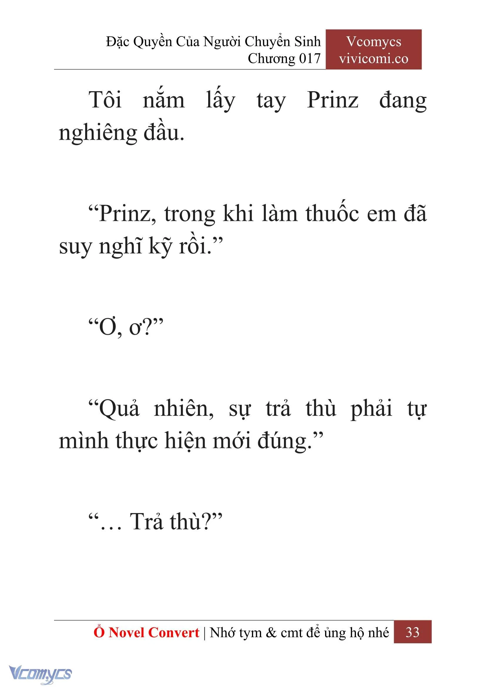 [Novel] Đặc Quyền Của Người Chuyển Sinh Chapter  17 - 35
