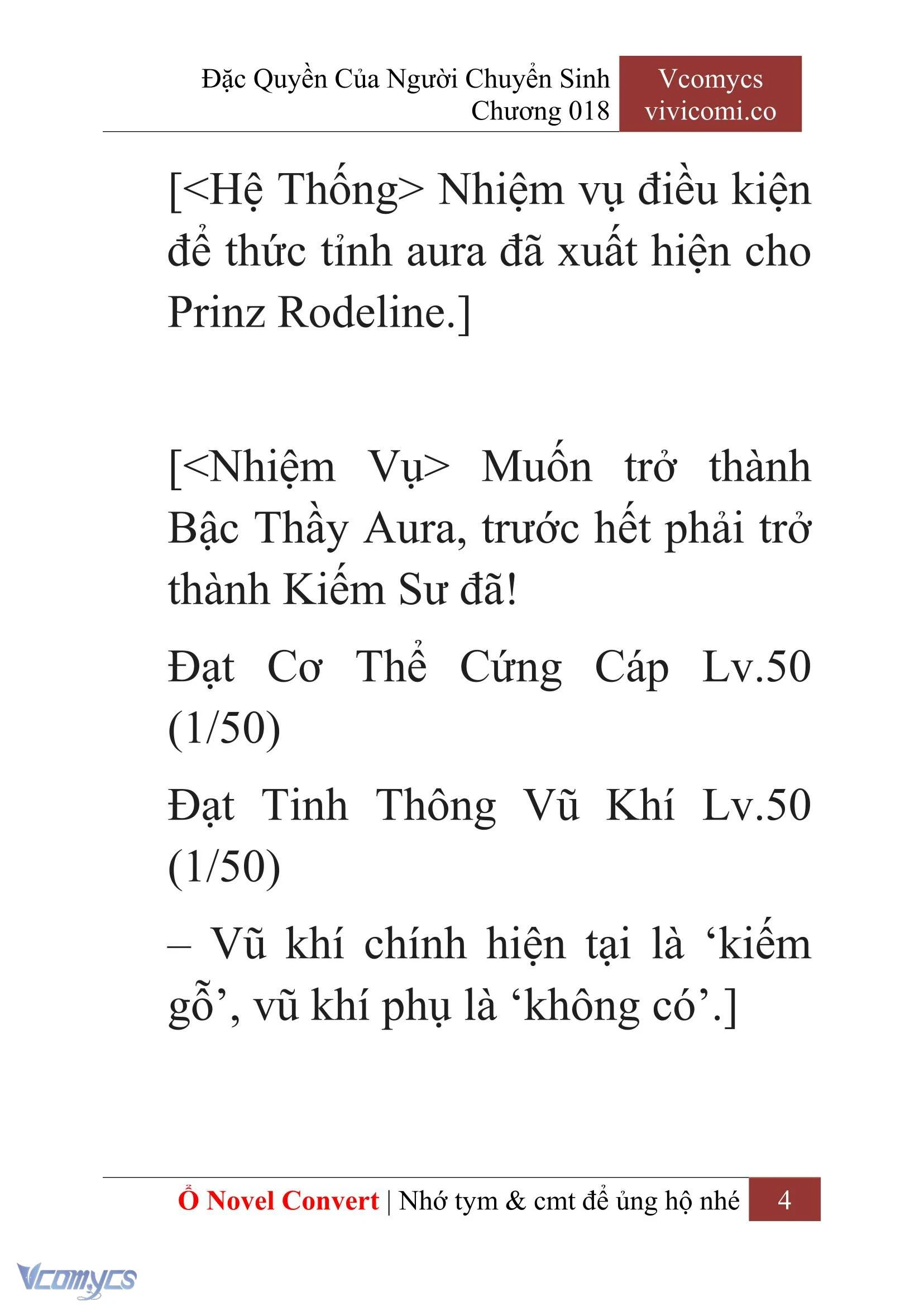 [Novel] Đặc Quyền Của Người Chuyển Sinh Chapter  18 - 6